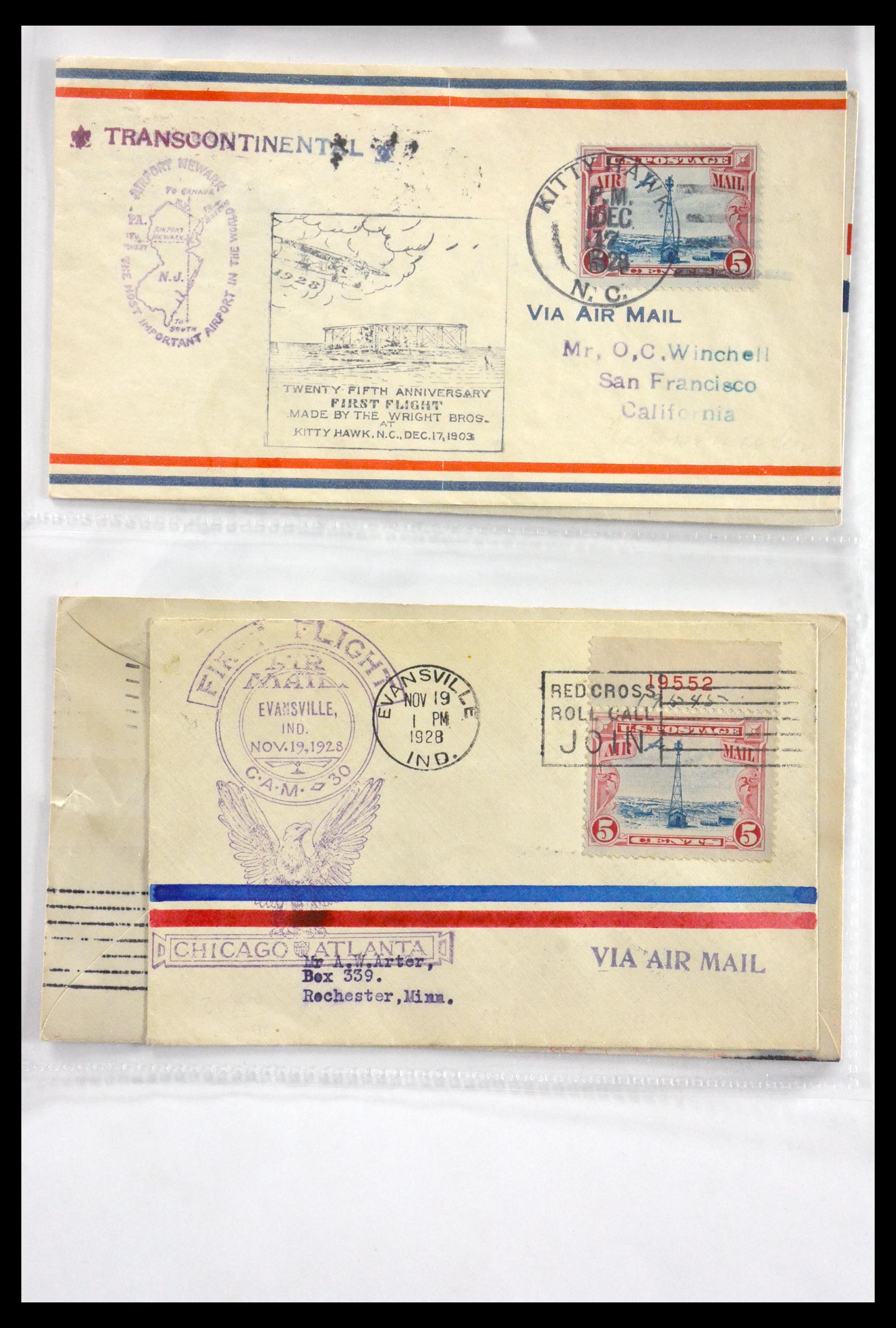 29830 039 - 29830 USA luchtpostbrieven ca. 1919-1932.