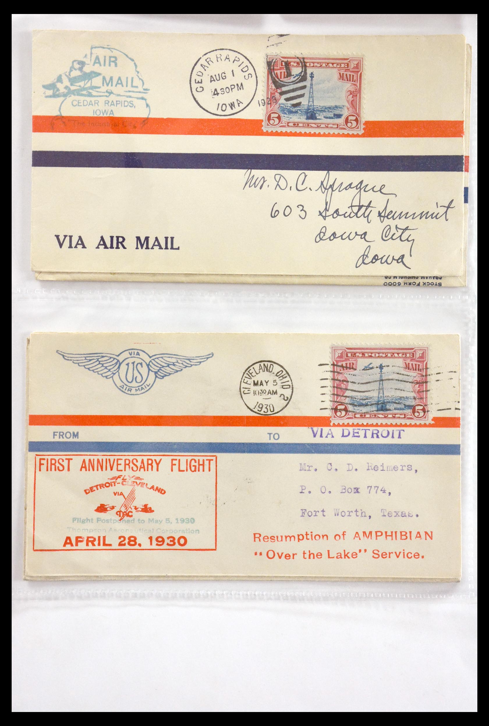 29830 041 - 29830 USA luchtpostbrieven ca. 1919-1932.
