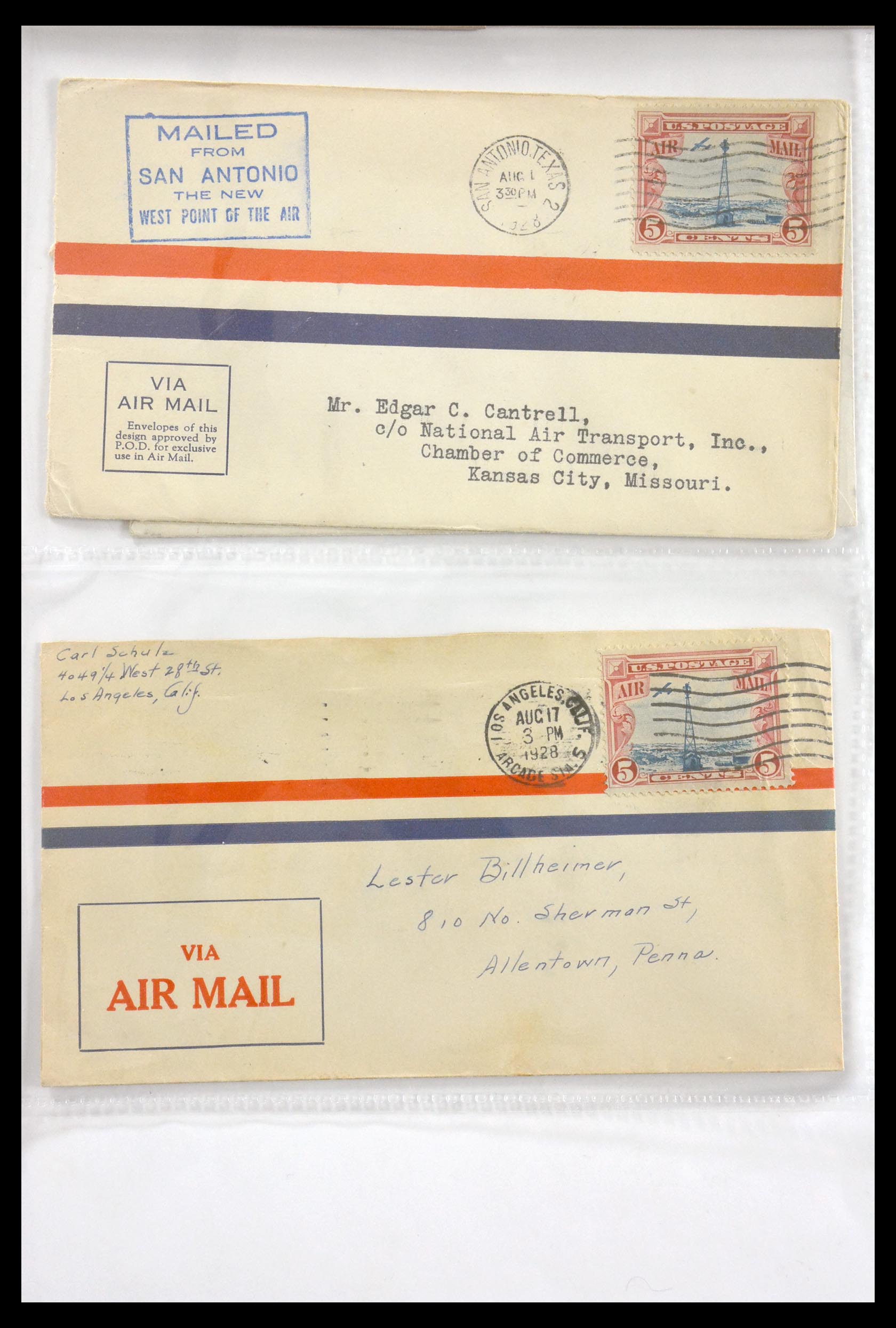 29830 047 - 29830 USA luchtpostbrieven ca. 1919-1932.