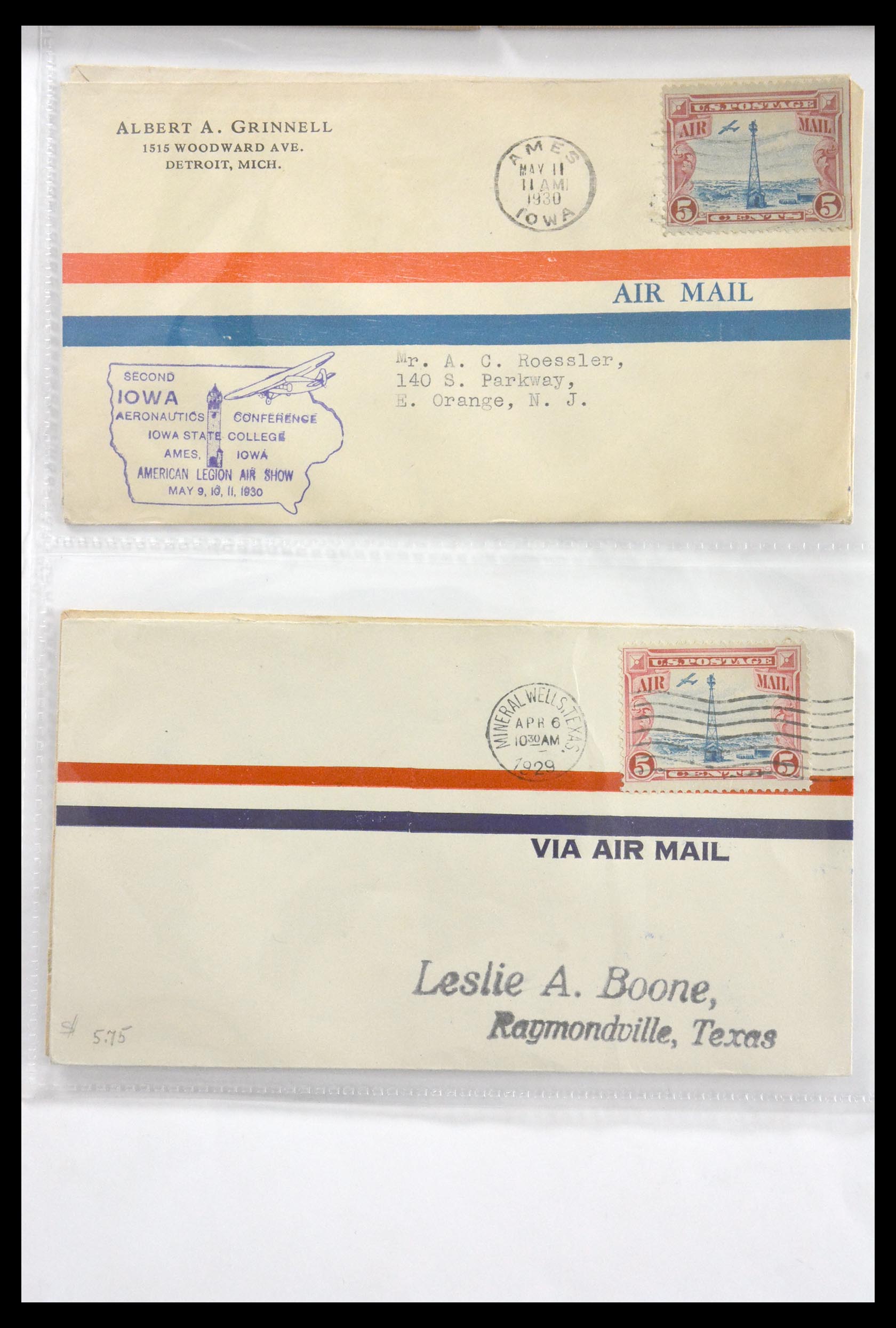 29830 054 - 29830 USA luchtpostbrieven ca. 1919-1932.