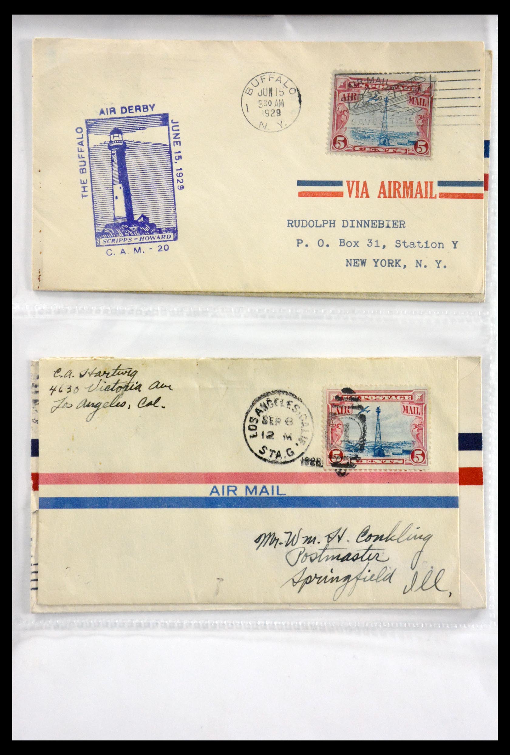 29830 057 - 29830 USA luchtpostbrieven ca. 1919-1932.