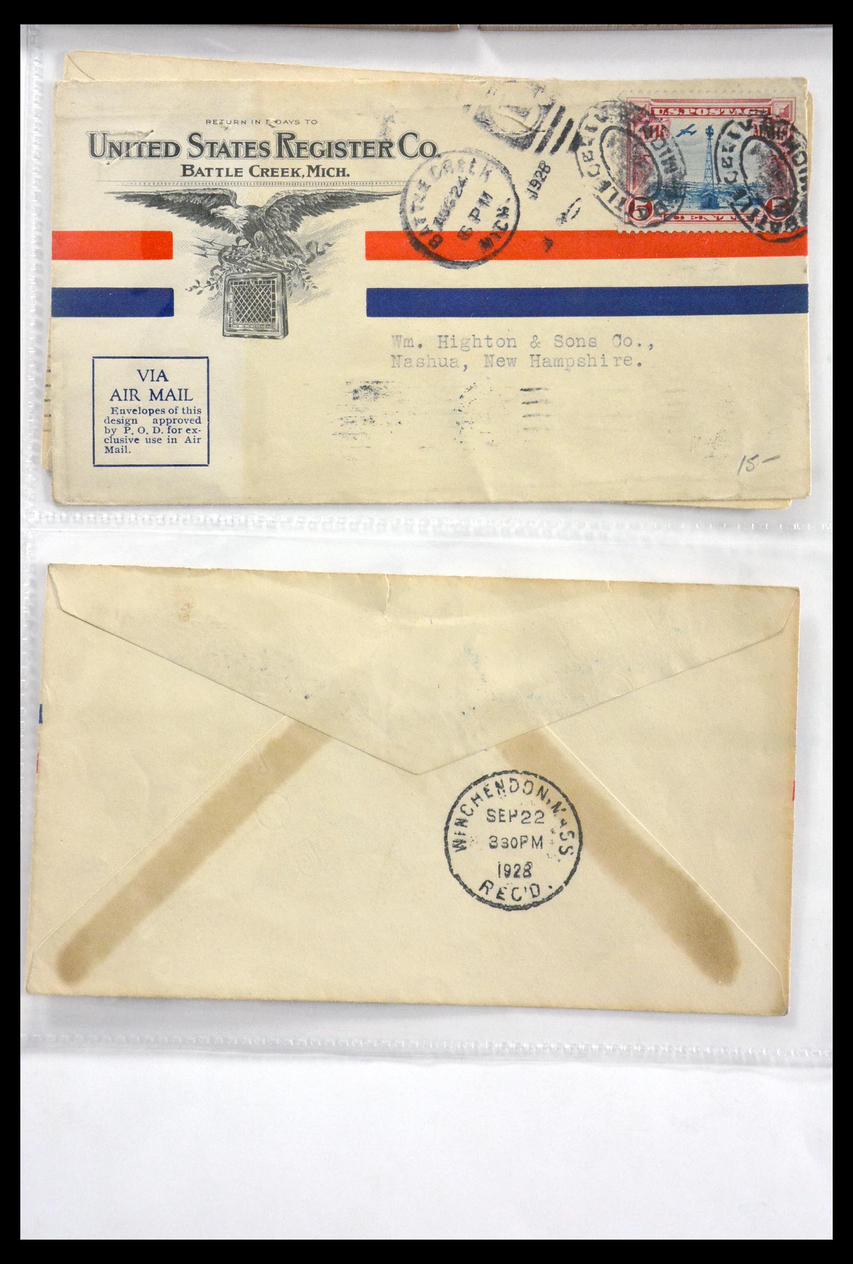 29830 062 - 29830 USA luchtpostbrieven ca. 1919-1932.