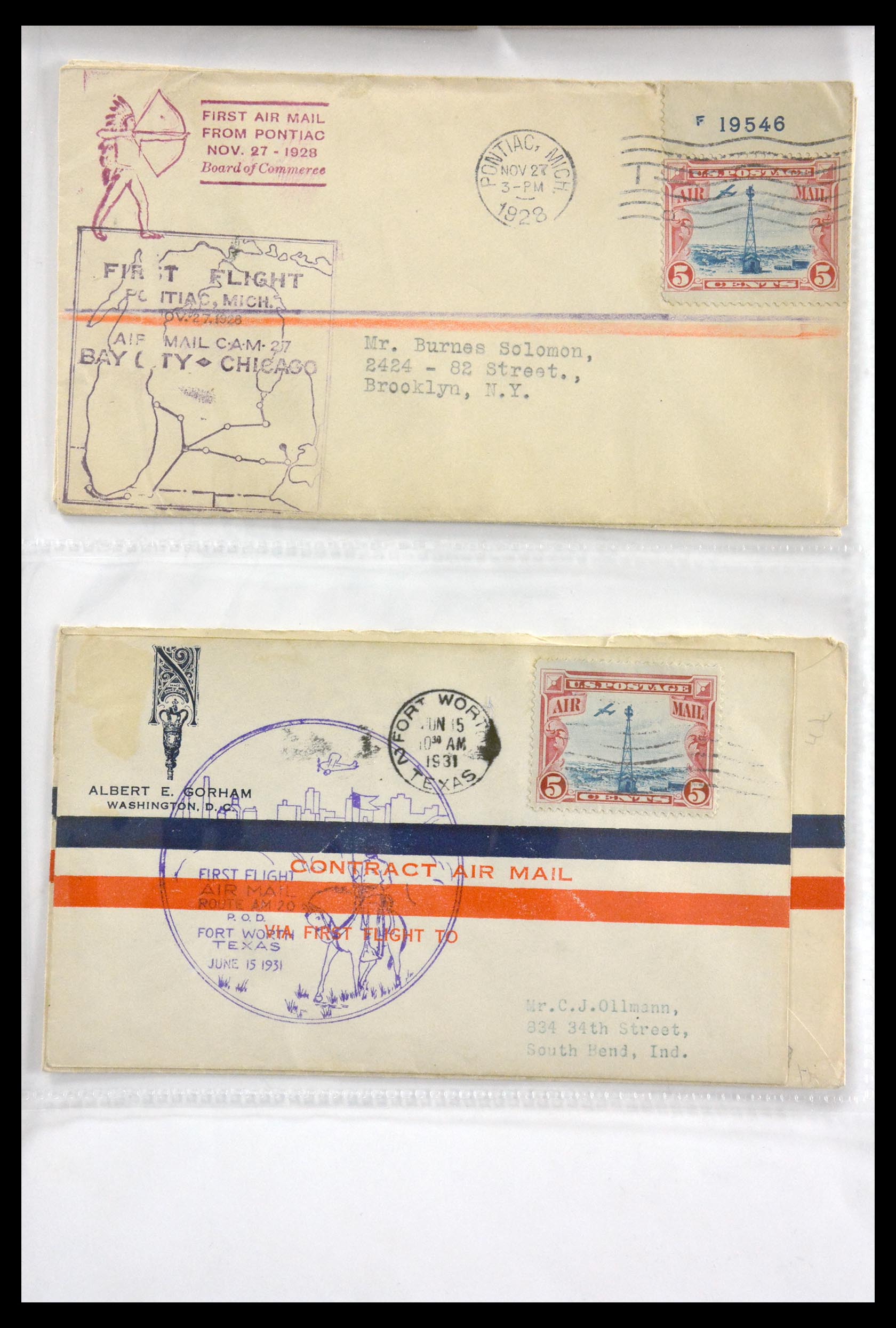 29830 063 - 29830 USA luchtpostbrieven ca. 1919-1932.