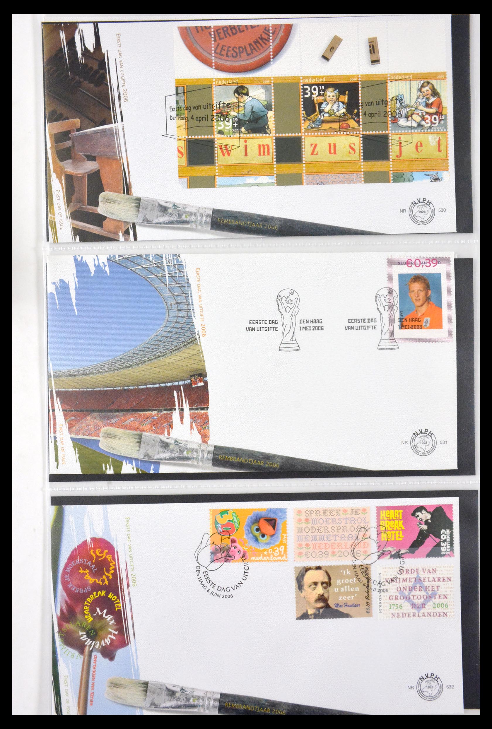 29850 042 - 29850 Netherlands FDC's 2001-2012.