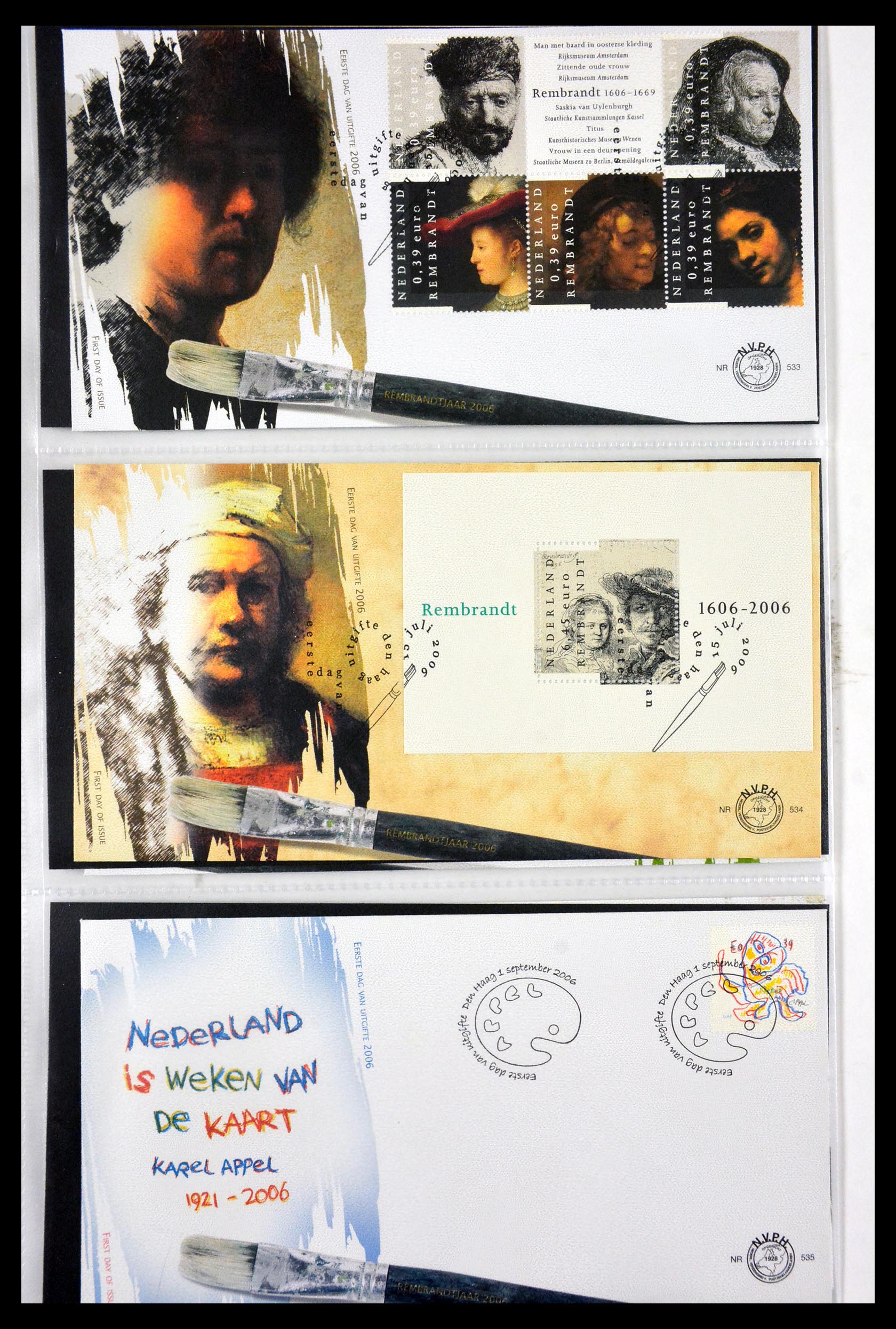 29850 043 - 29850 Netherlands FDC's 2001-2012.