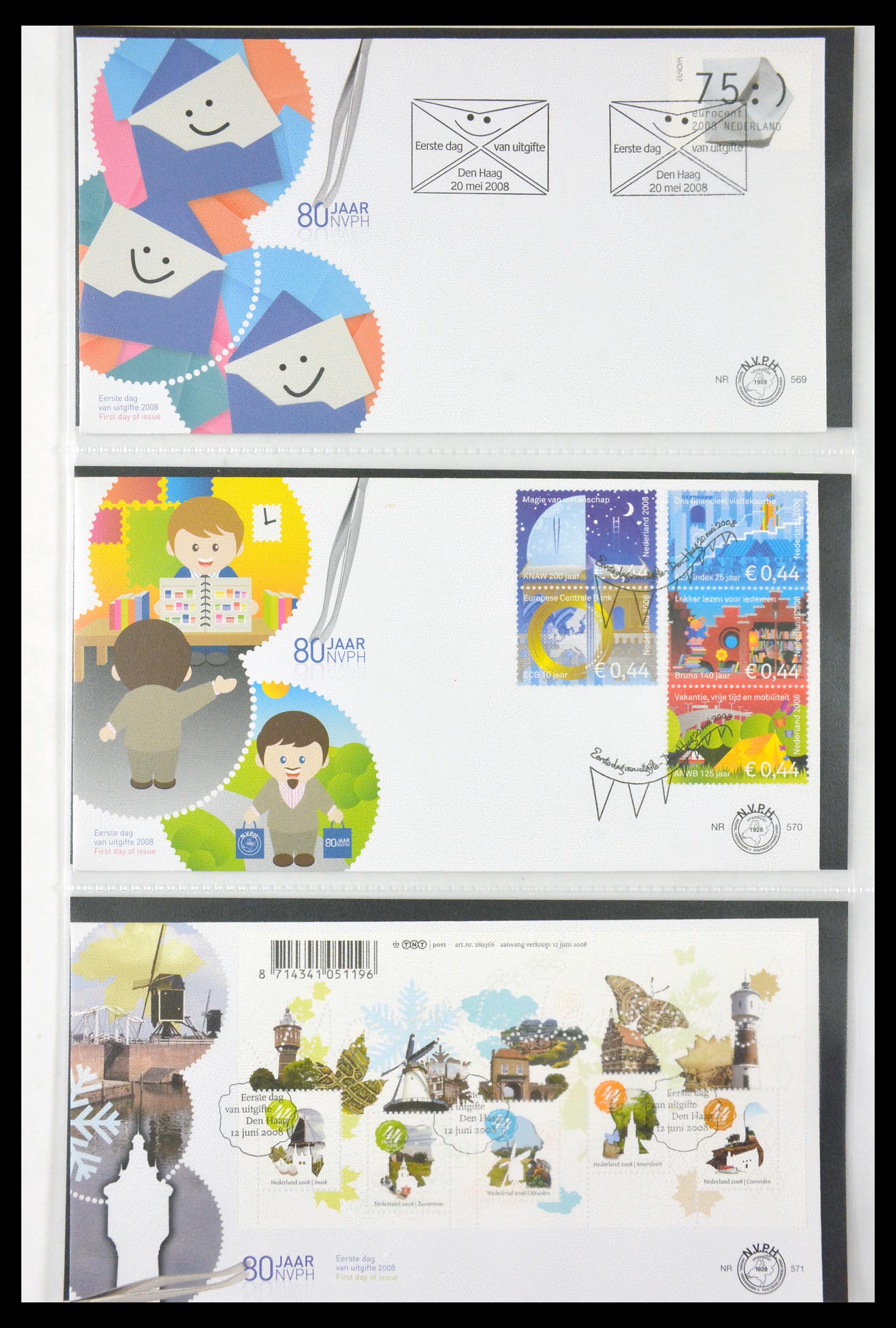 29850 056 - 29850 Netherlands FDC's 2001-2012.