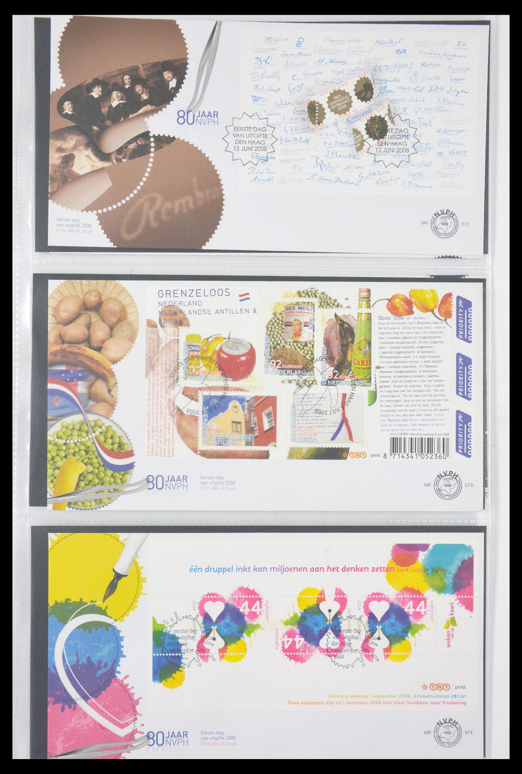 29850 057 - 29850 Netherlands FDC's 2001-2012.
