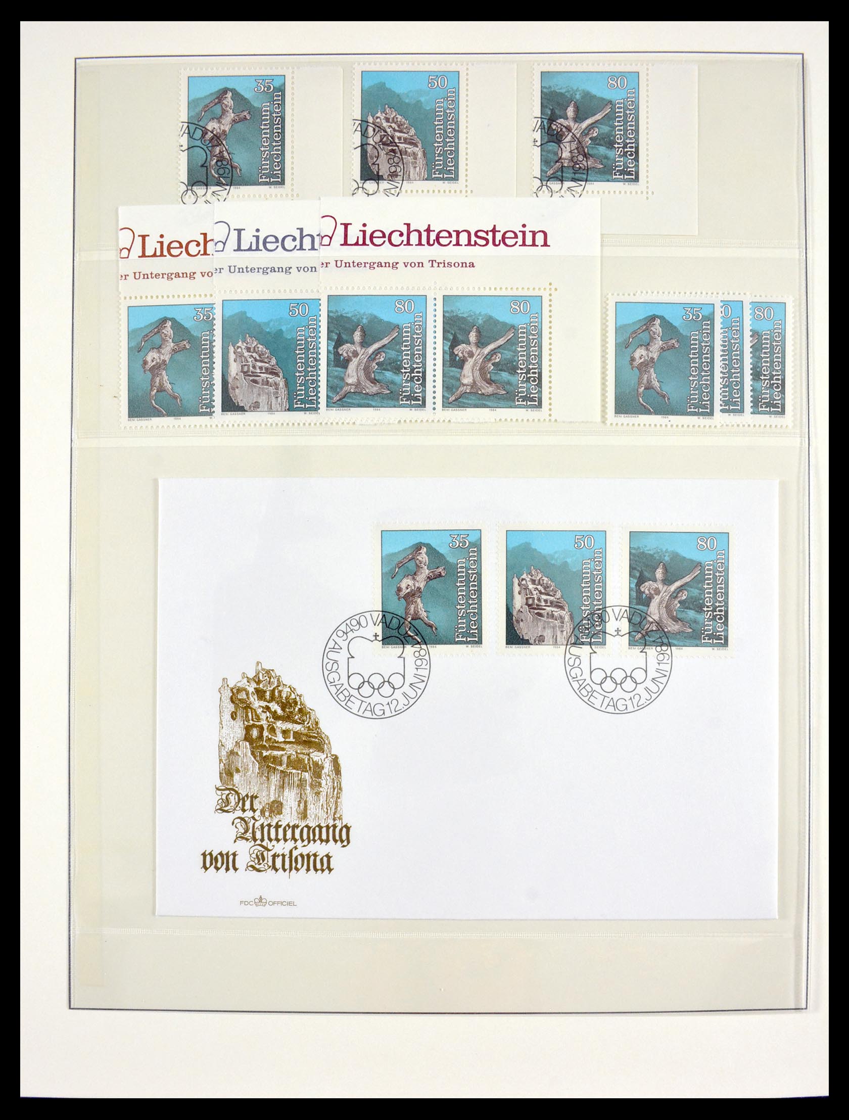 29858 243 - 29858 Liechtenstein 1912-1988.