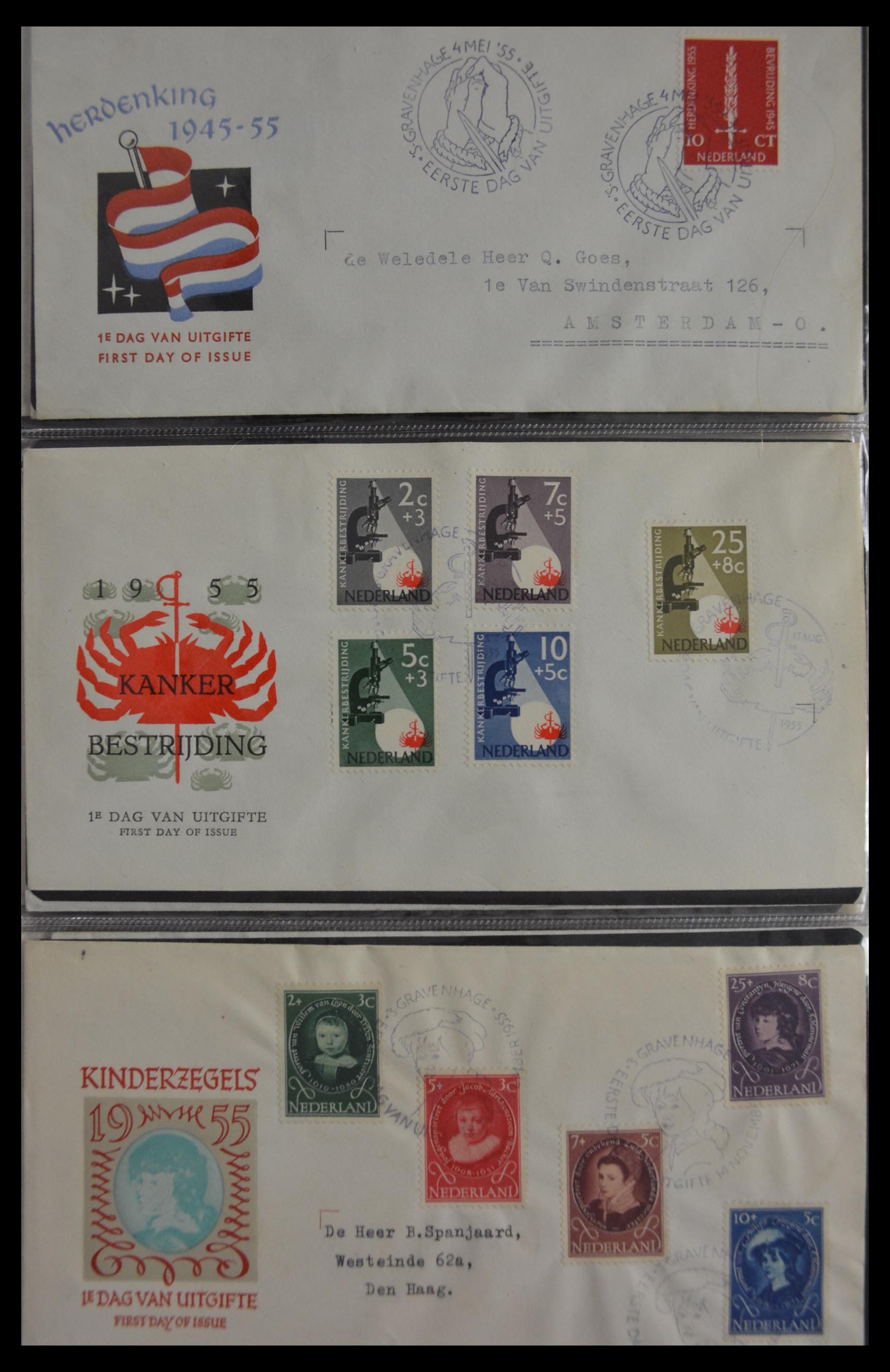29948 009 - 29948 Netherlands FDC's 1950-2018!