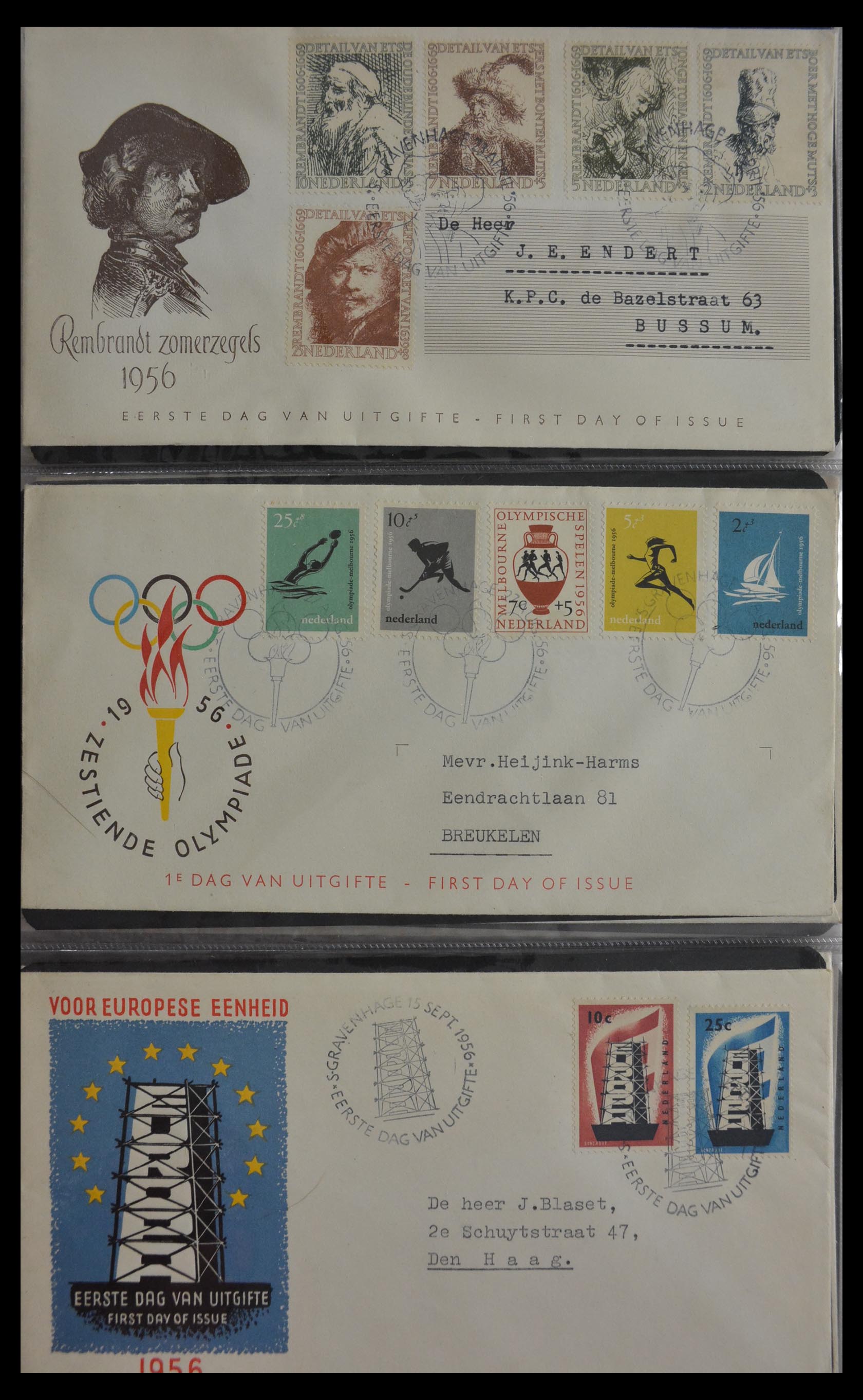 29948 010 - 29948 Netherlands FDC's 1950-2018!