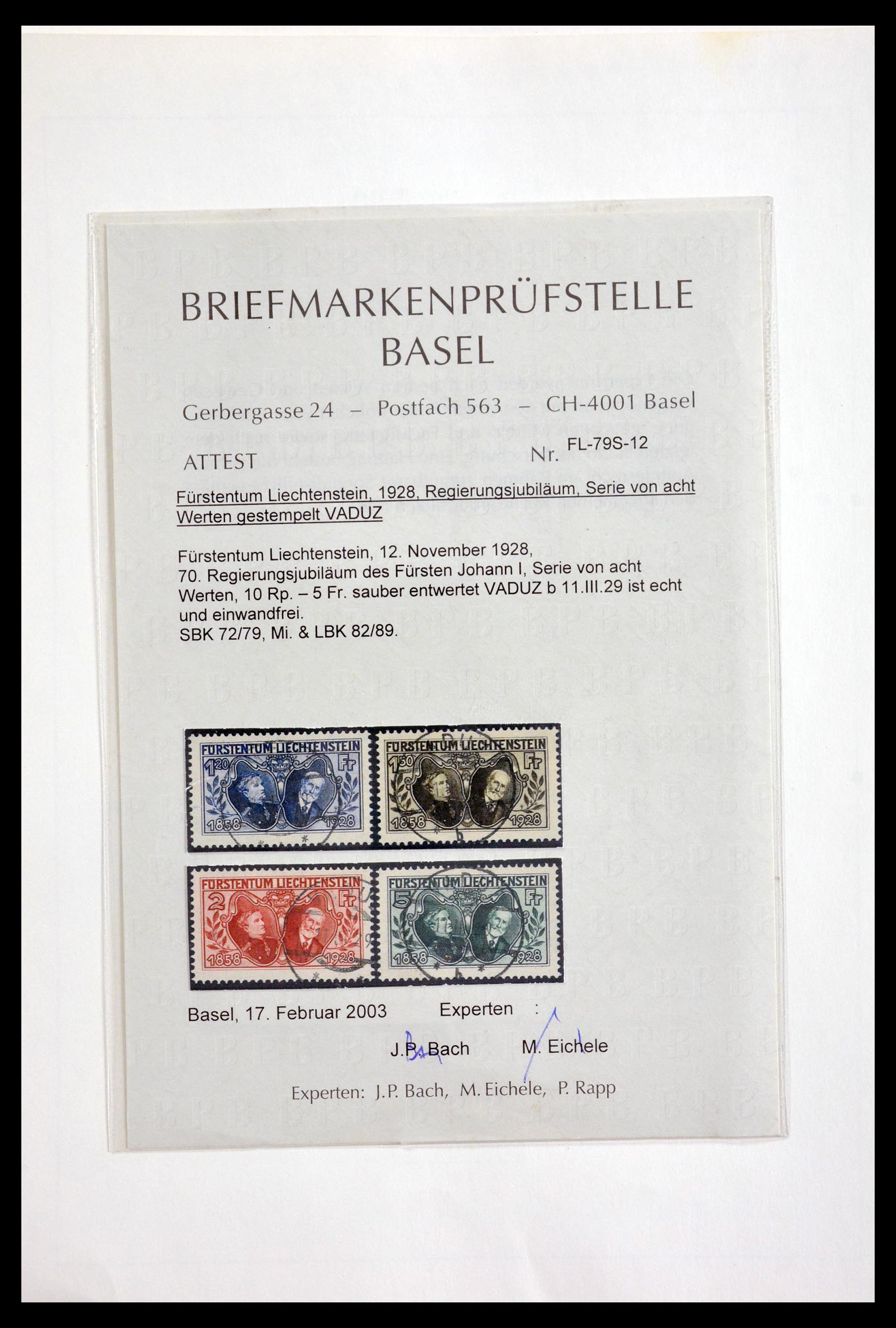 30024 011 - 30024 Liechtenstein 1912-1984.