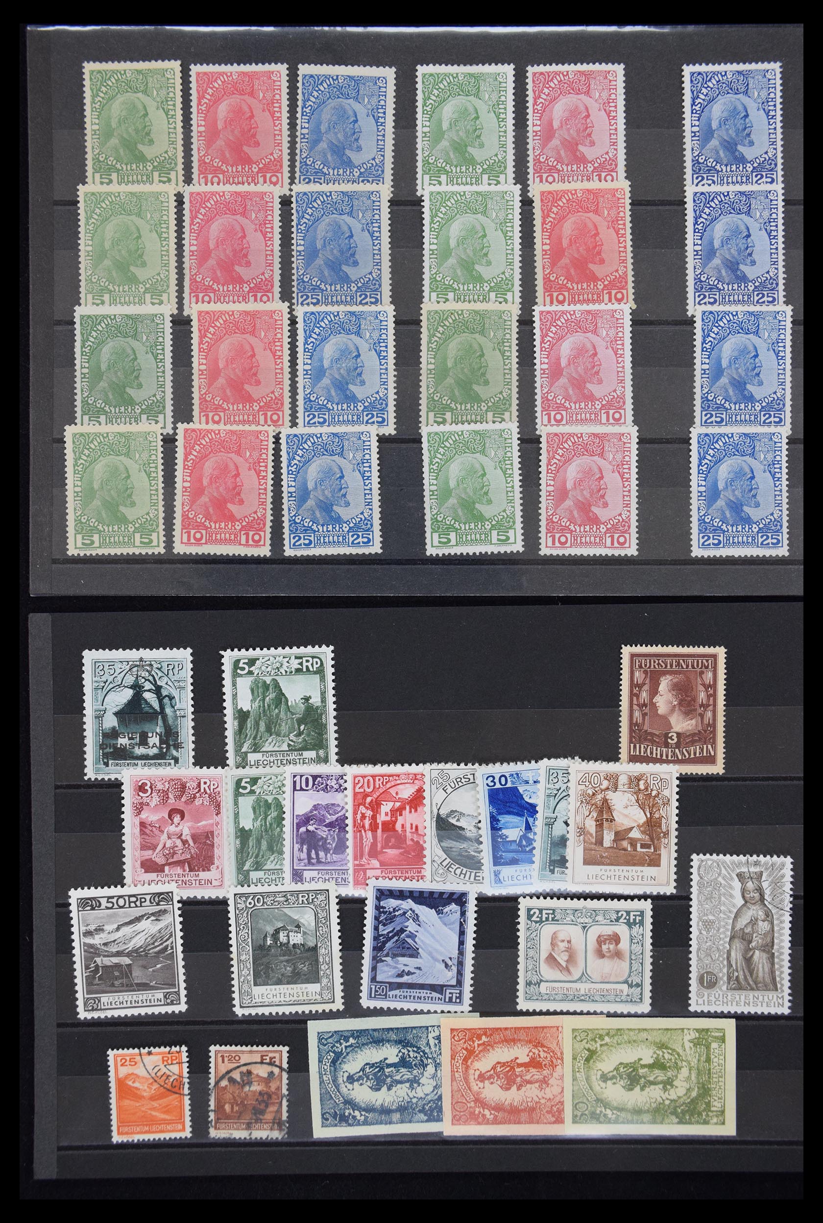 30232 002 - 30232 Liechtenstein better issues 1912-1955.