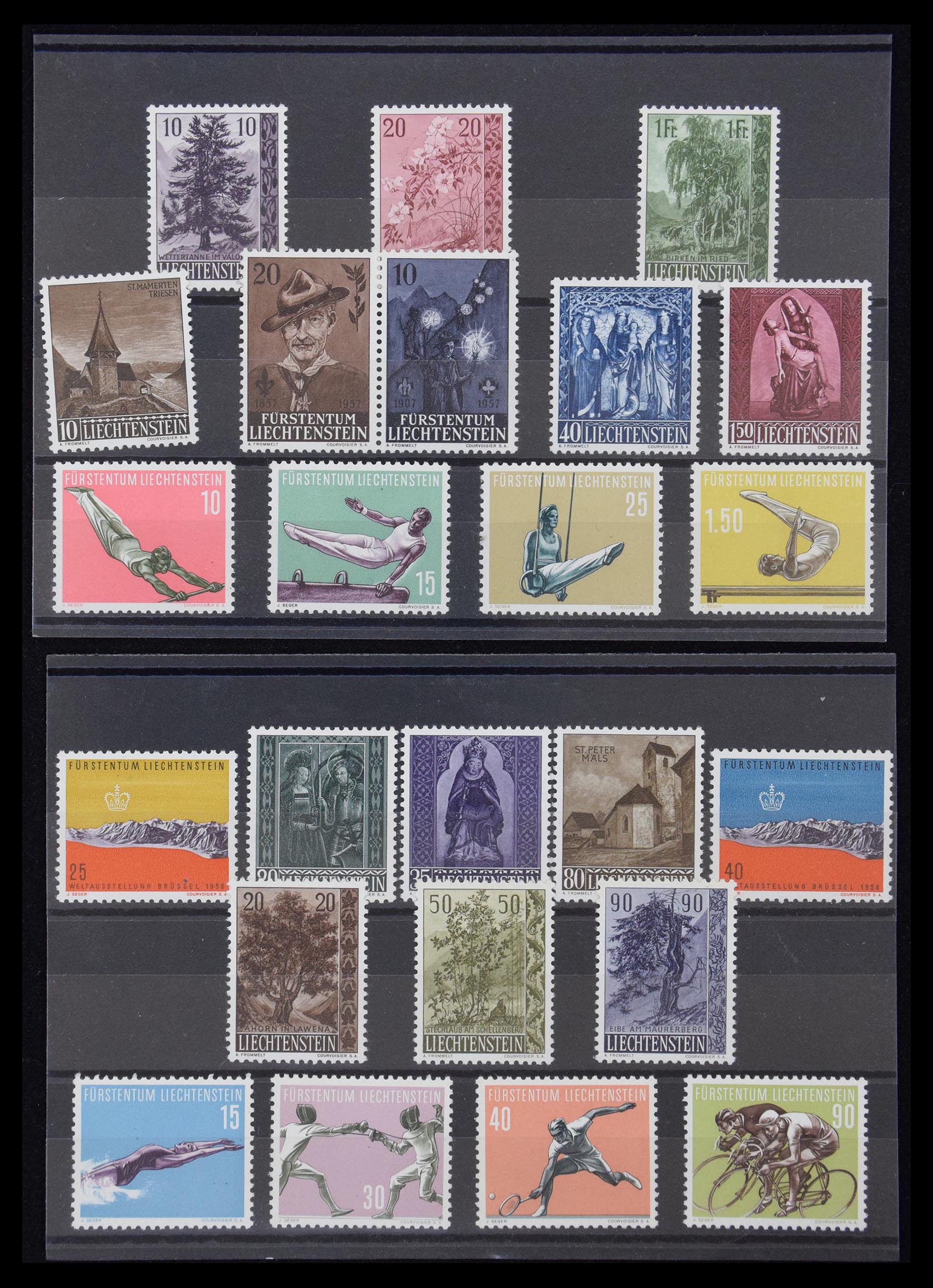 30232 006 - 30232 Liechtenstein better issues 1912-1955.