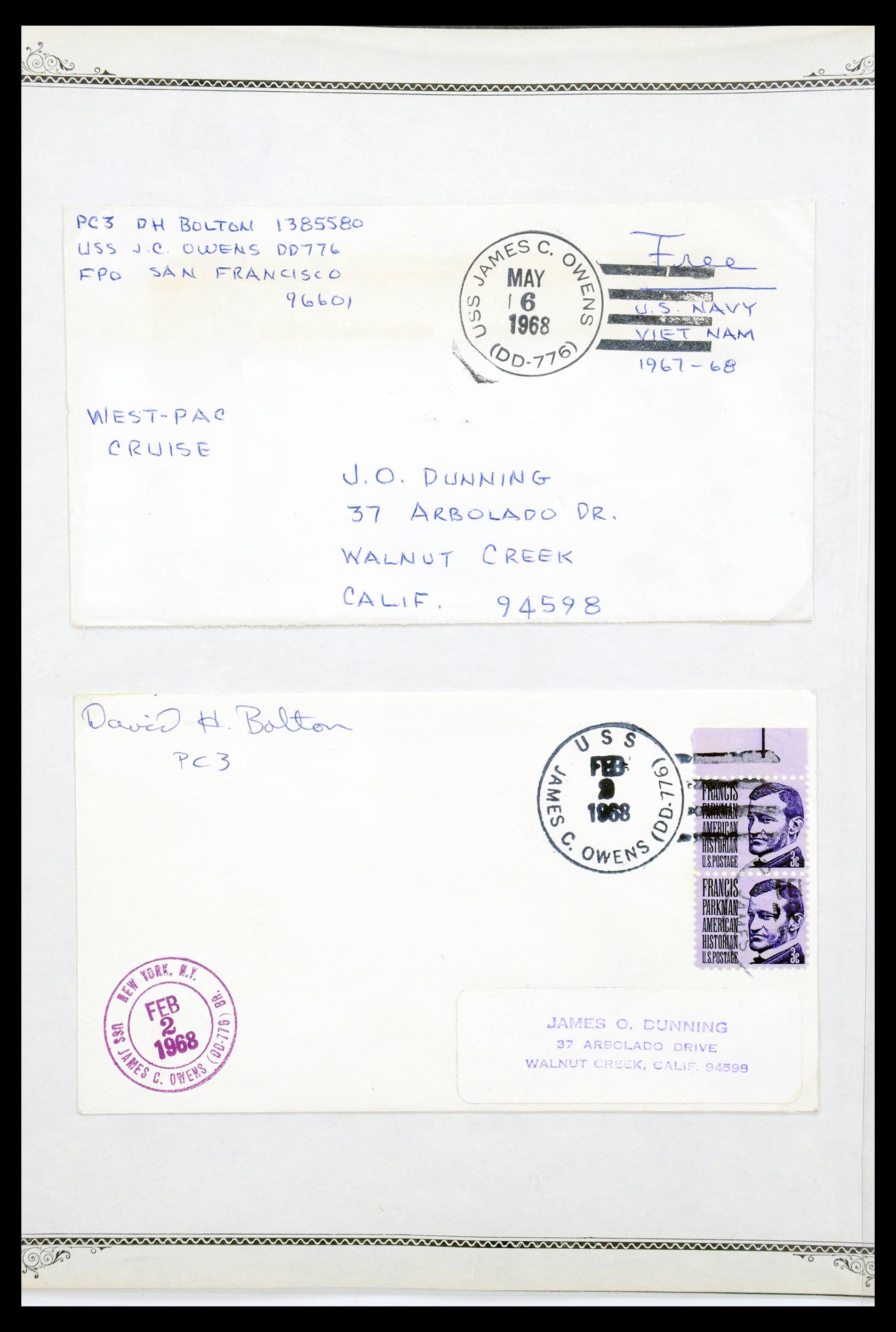30341 040 - 30341 USA scheepspost brieven 1930-1970.