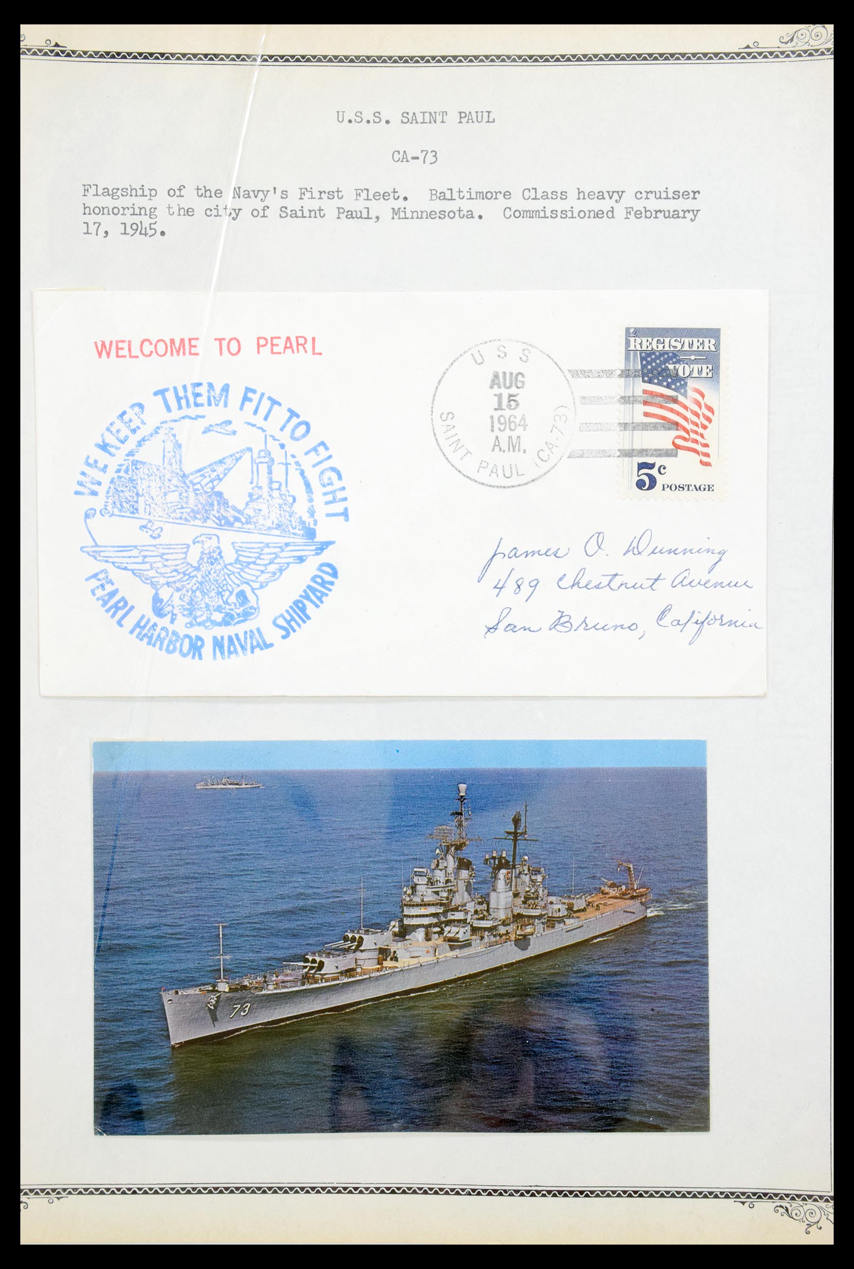 30341 086 - 30341 USA naval cover collection 1930-1970.