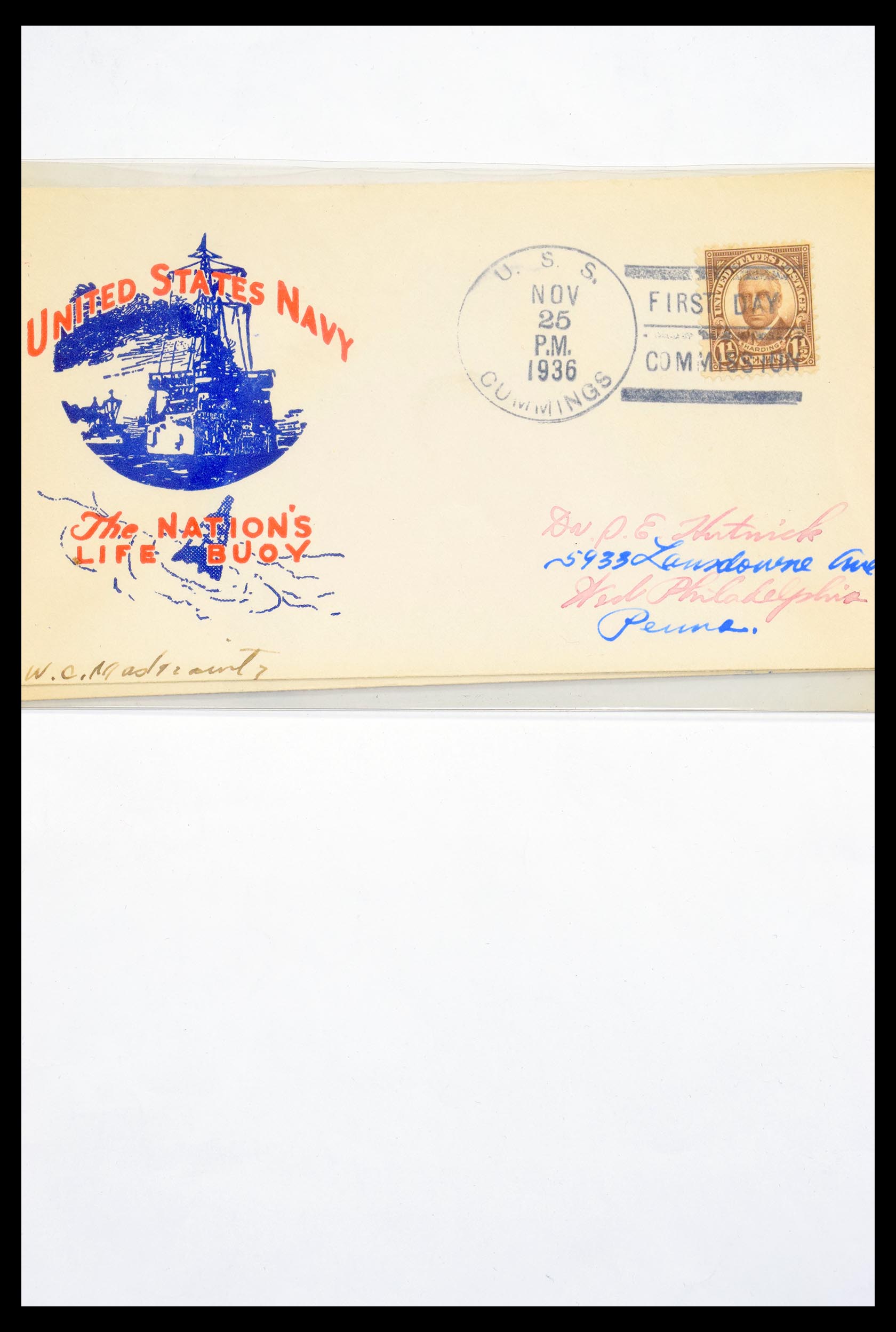 30341 289 - 30341 USA naval cover collection 1930-1970.