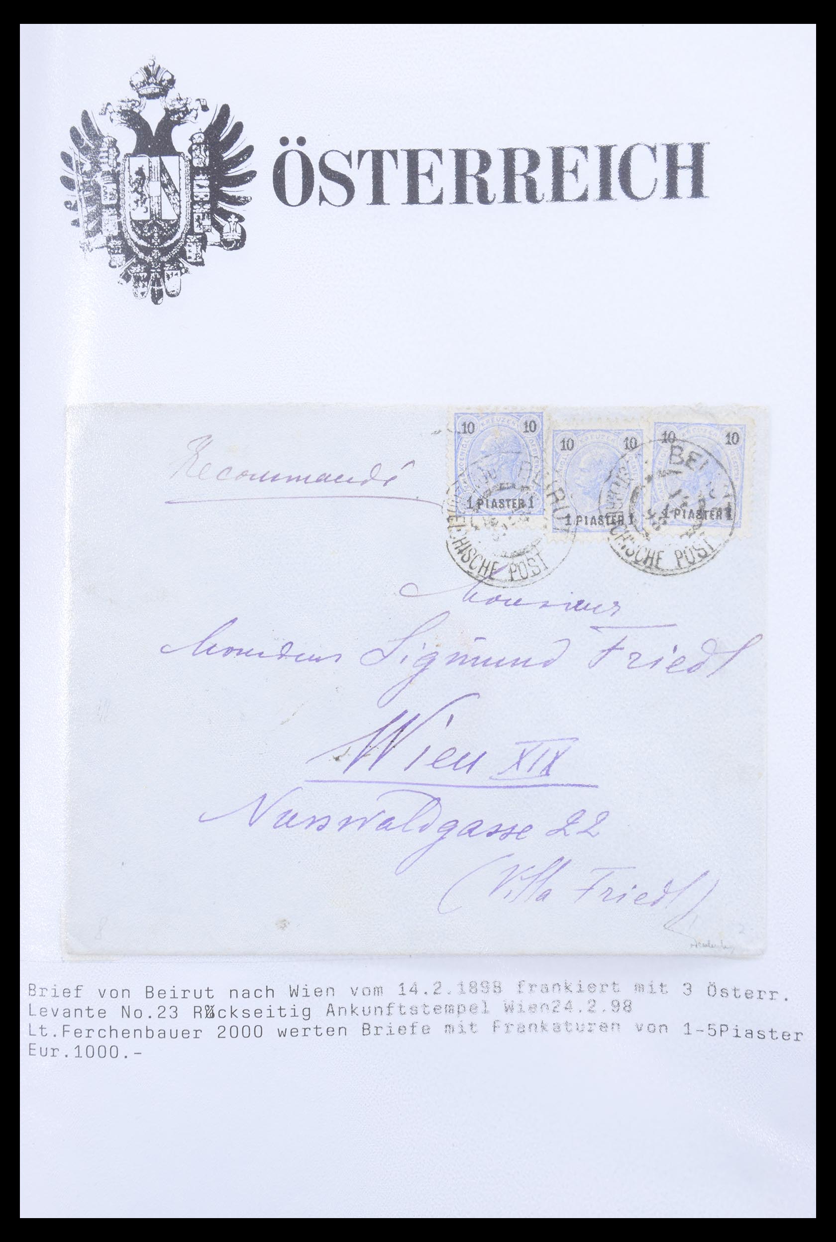 30497 018 - 30497 Austrian Levant 1863-1914.