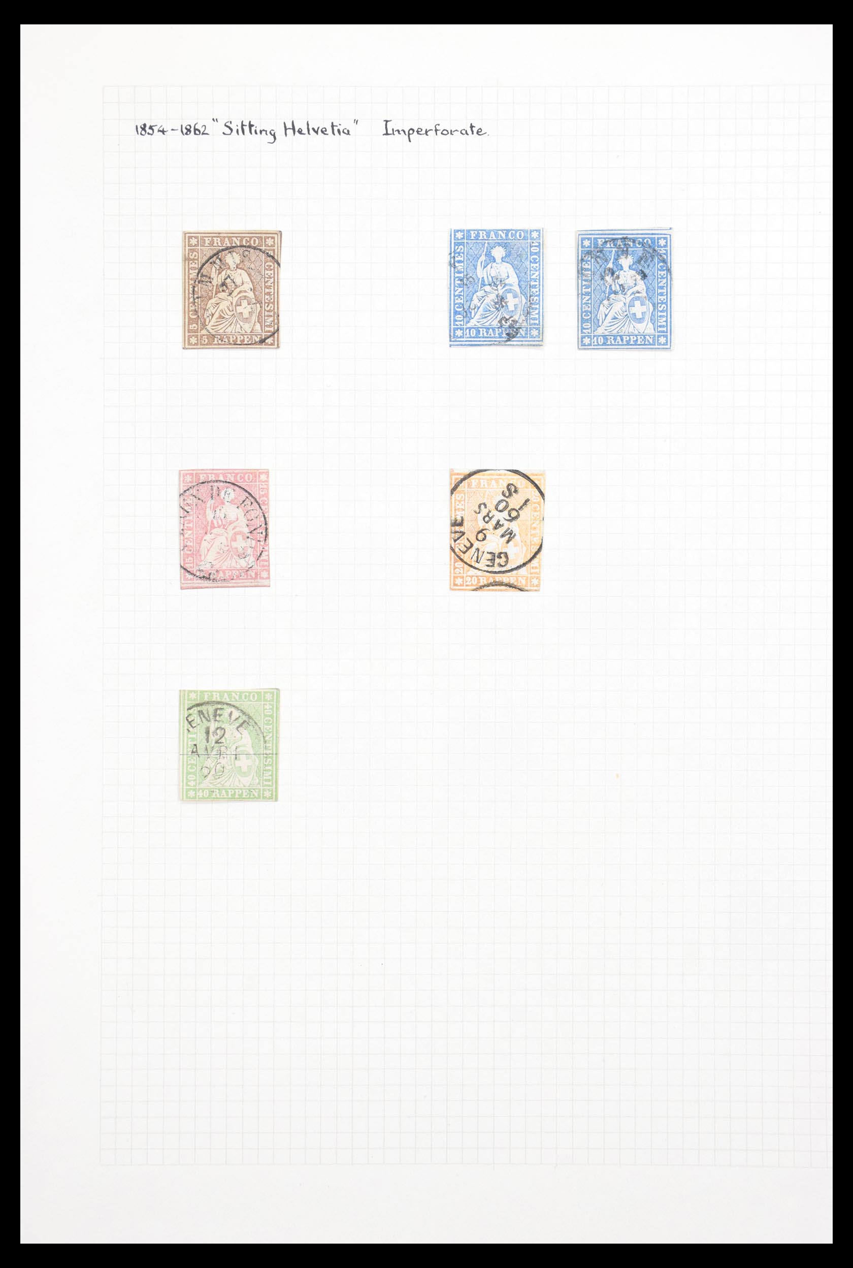 30557 001 - 30557 Switzerland 1854-1959.