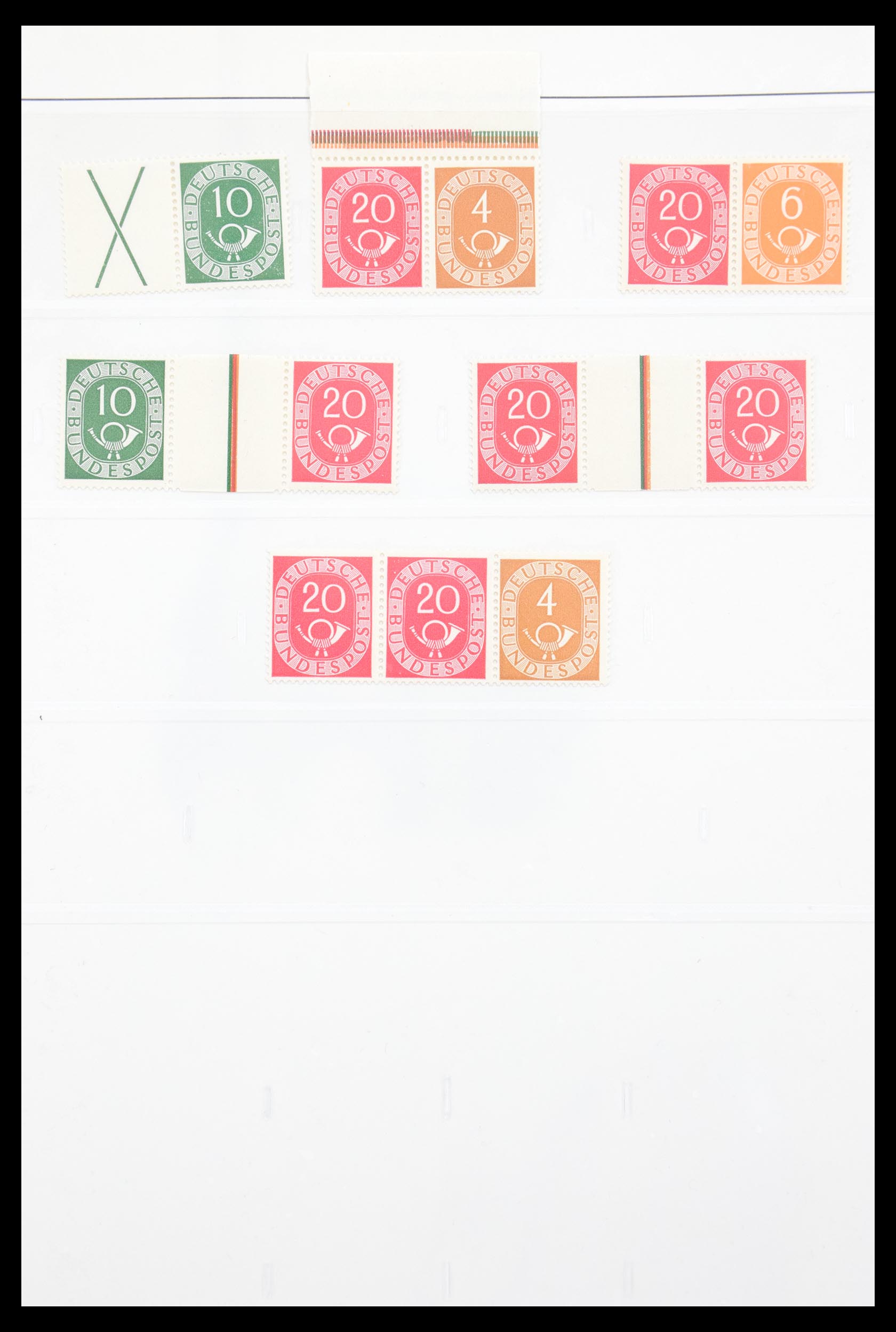 30605 001 - 30605 Bundespost combinaties 1951-1974.