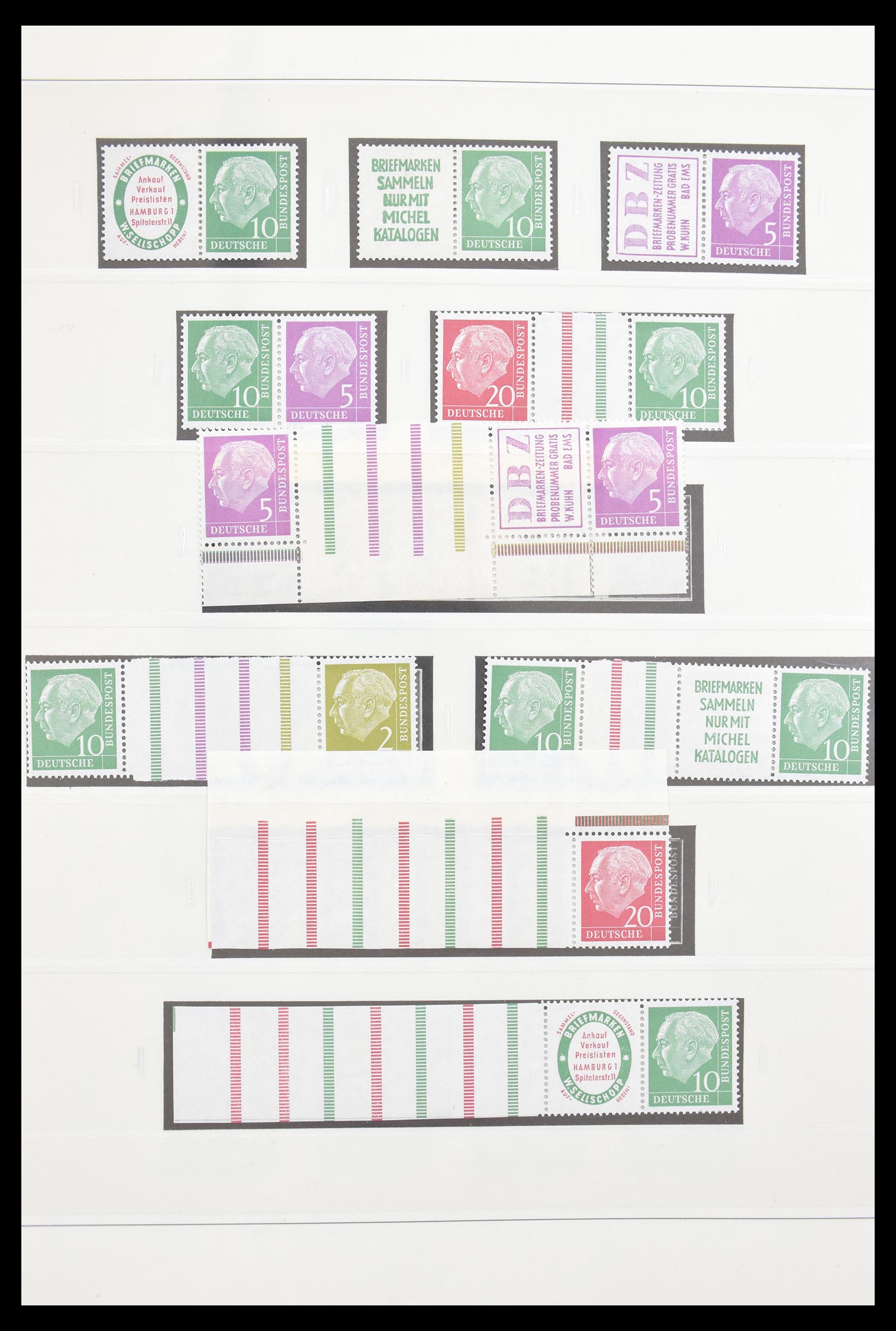 30605 003 - 30605 Bundespost combinations 1951-1974.