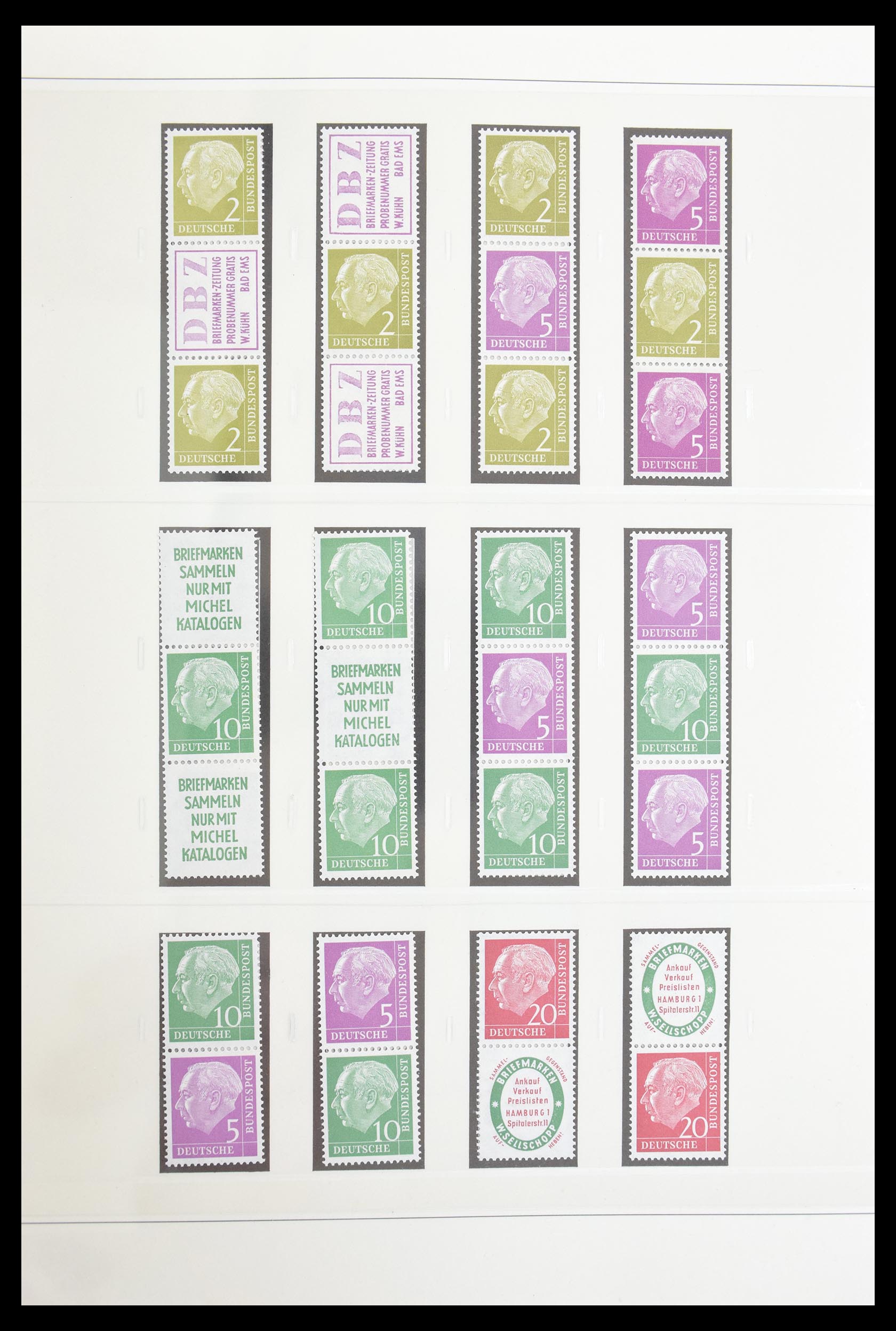 30605 004 - 30605 Bundespost combinations 1951-1974.