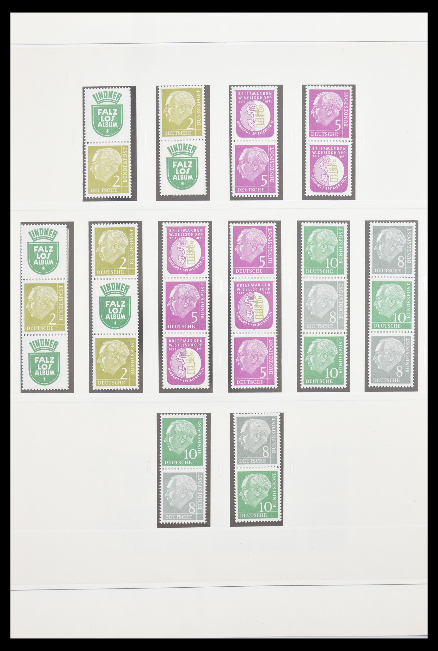 30605 008 - 30605 Bundespost combinations 1951-1974.