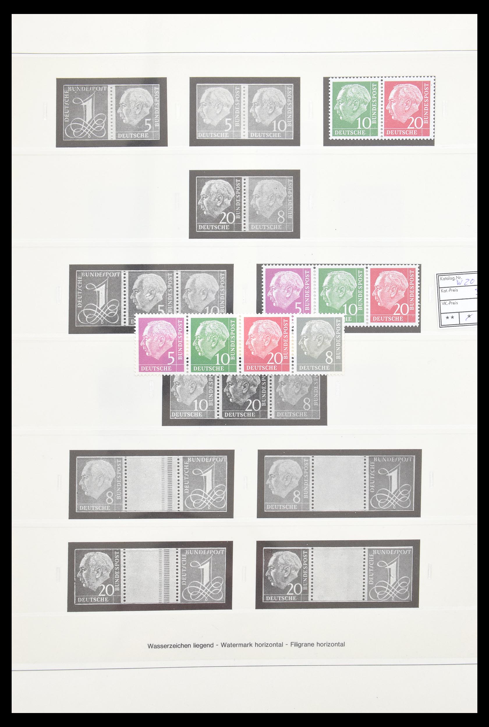 30605 013 - 30605 Bundespost combinations 1951-1974.