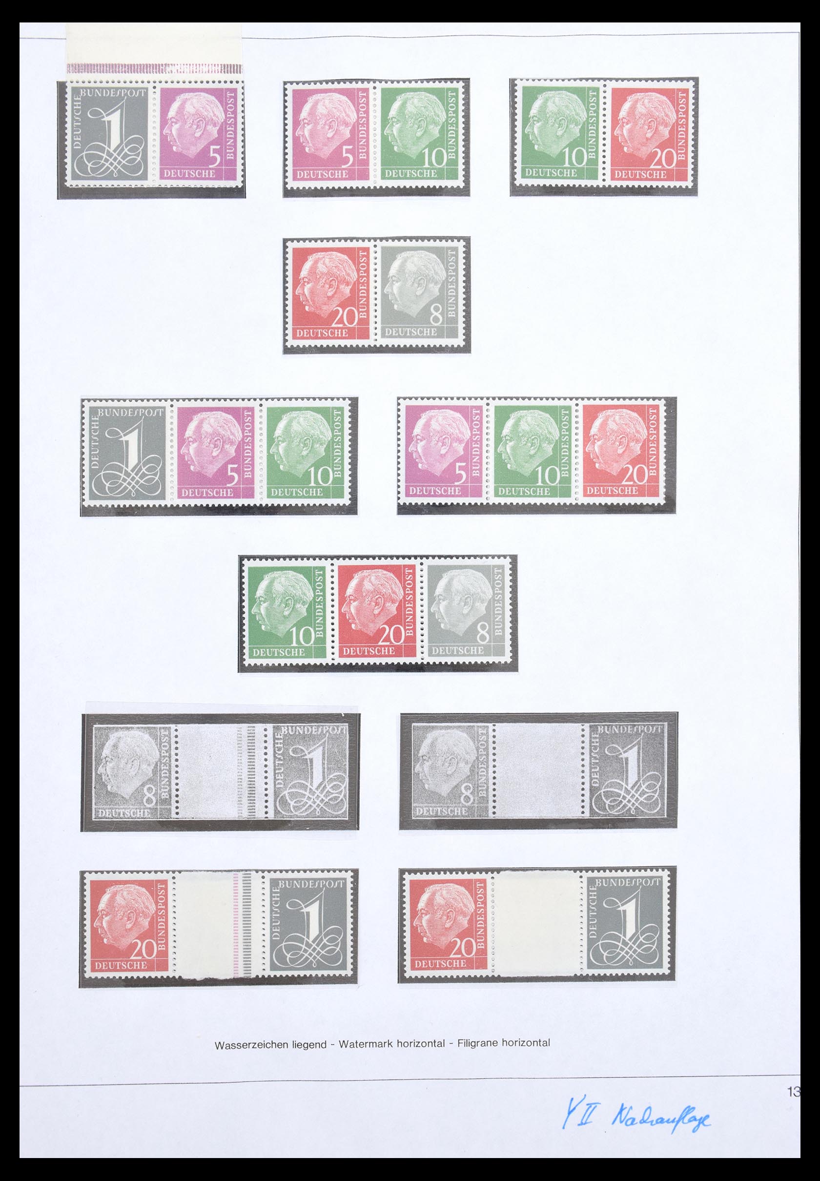 30605 014 - 30605 Bundespost combinations 1951-1974.