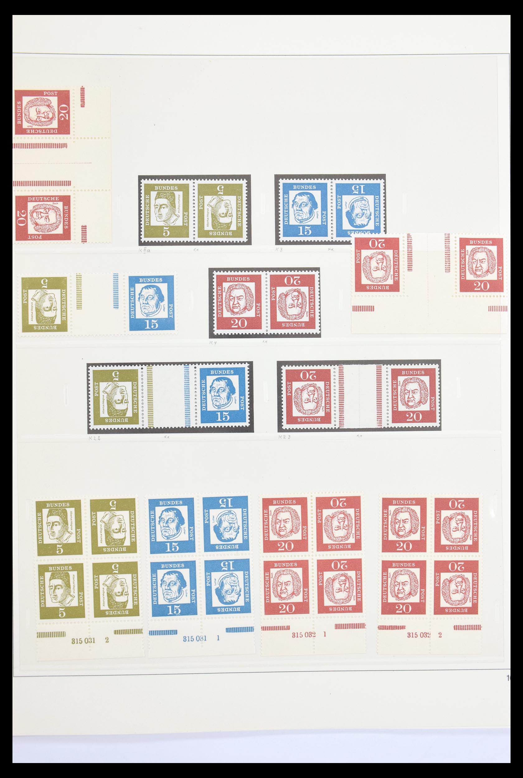 30605 018 - 30605 Bundespost combinations 1951-1974.