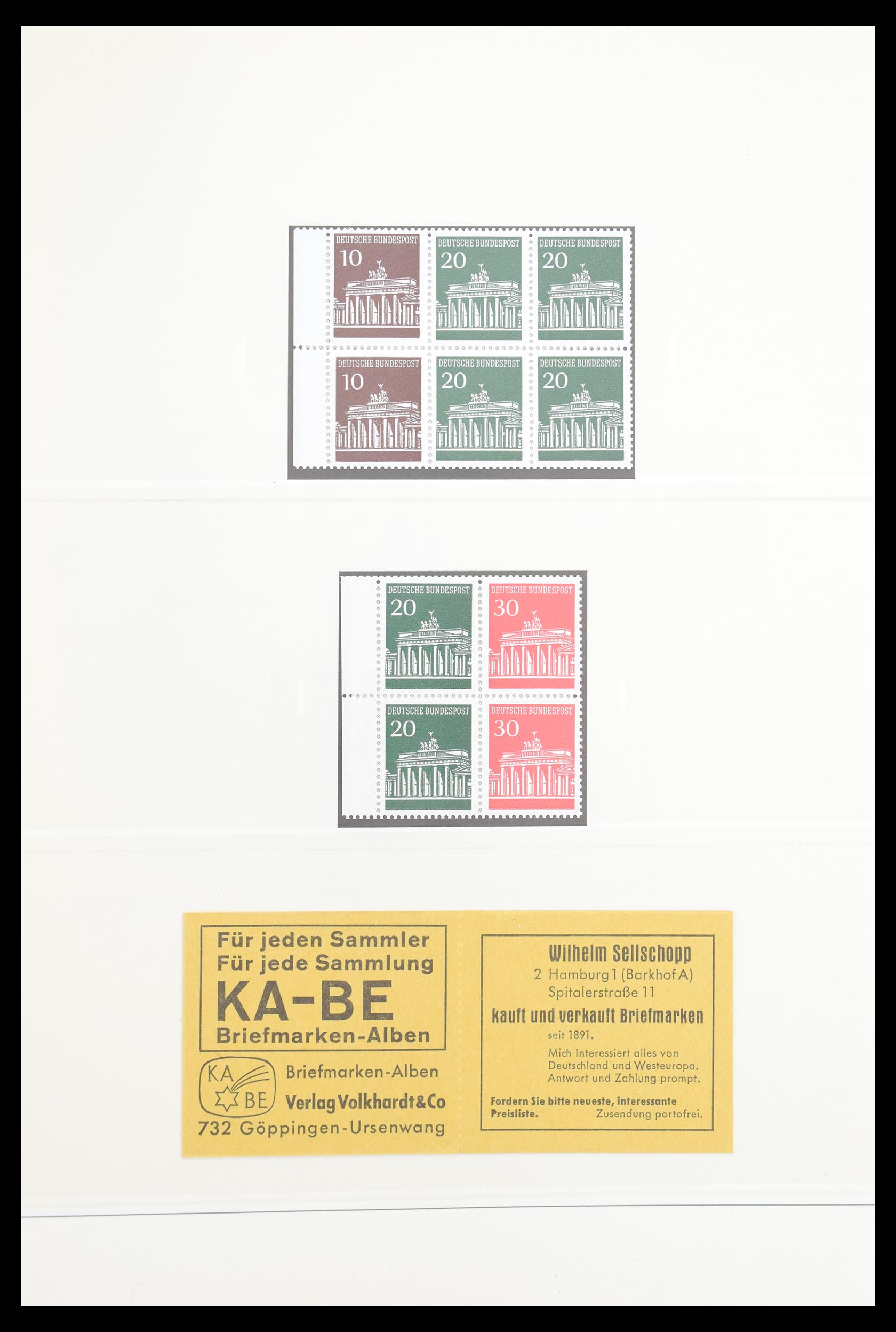 30605 026 - 30605 Bundespost combinations 1951-1974.