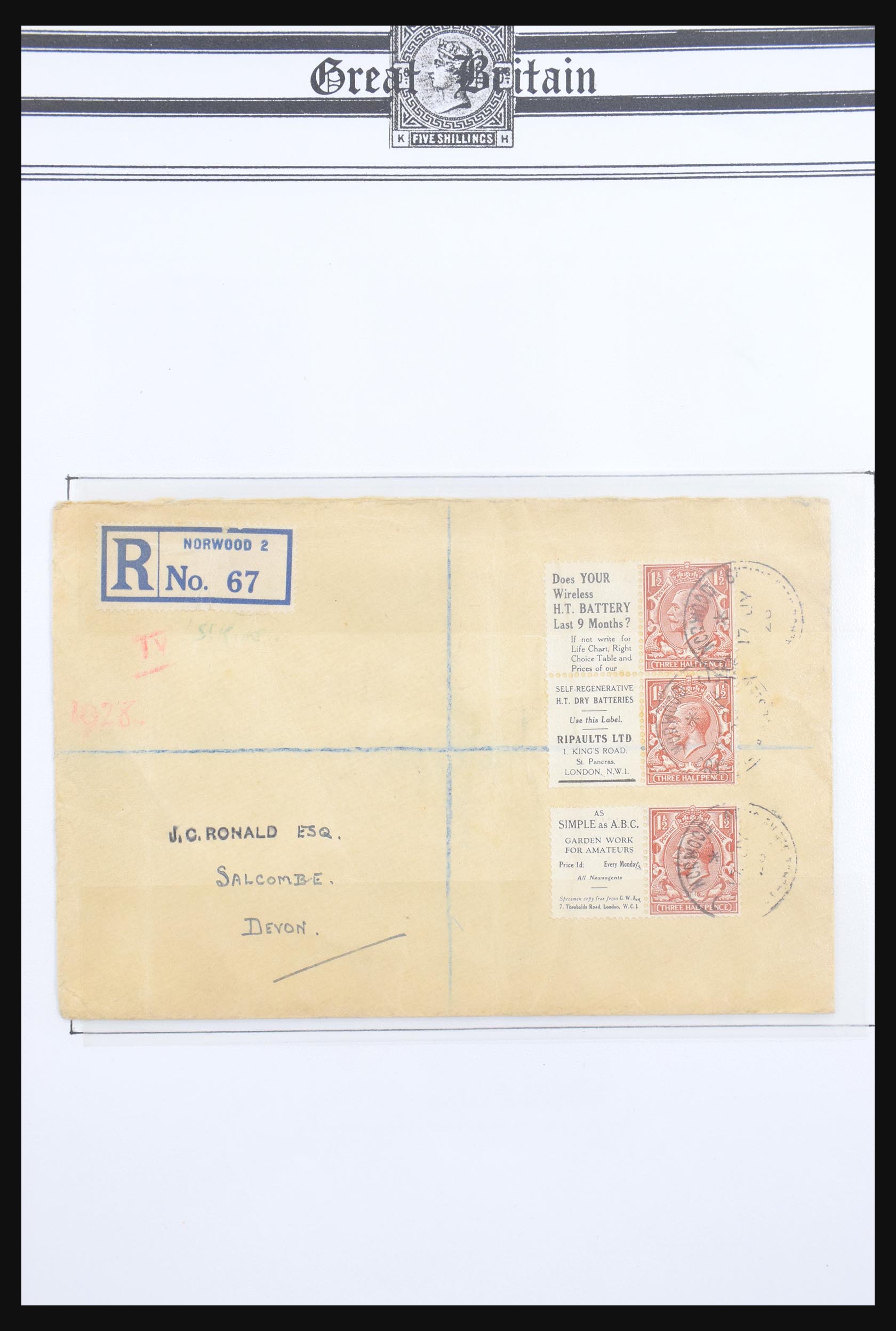 30662 002 - 30662 Engeland combinaties uit postzegelboekjes 1912-1942.