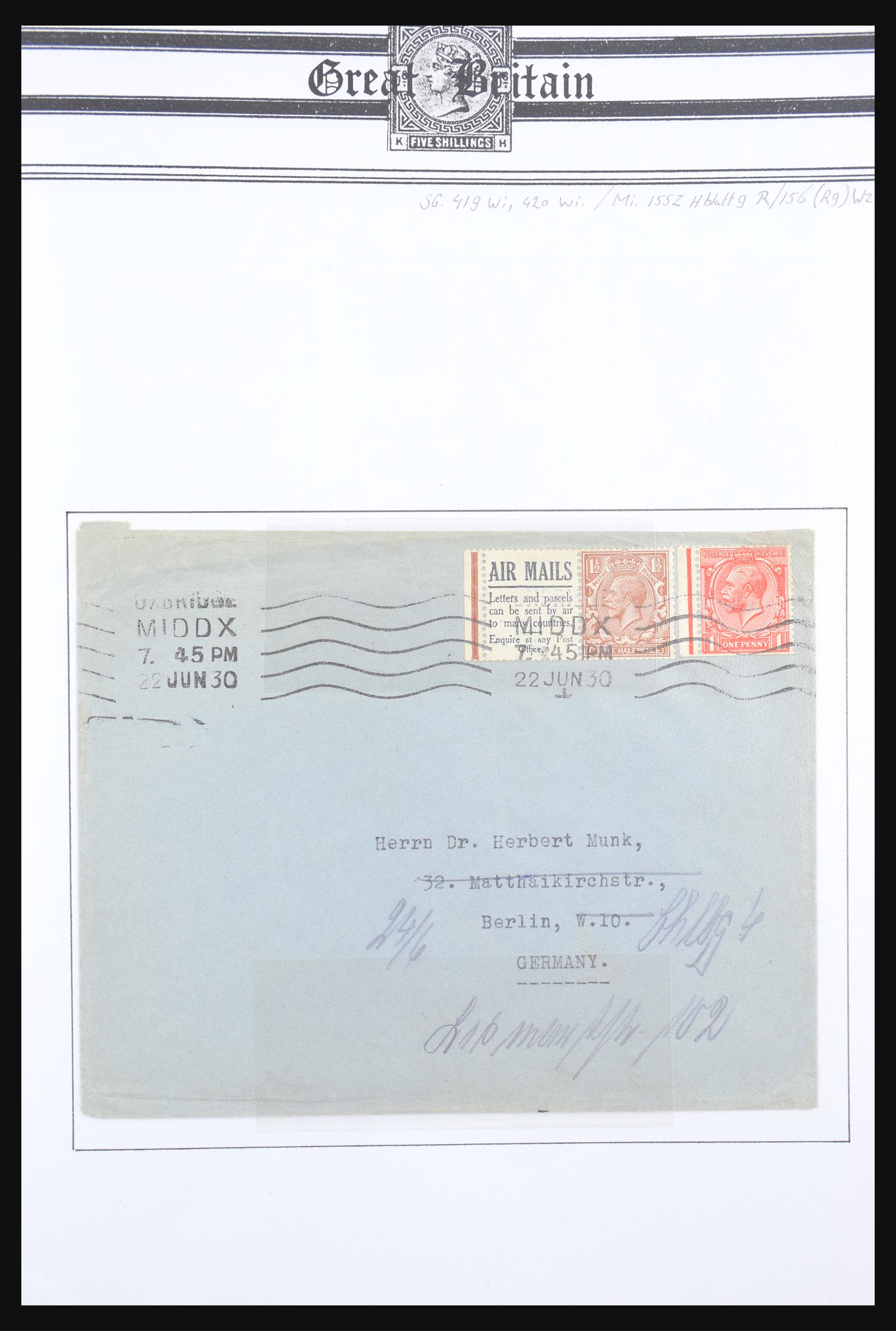 30662 005 - 30662 Engeland combinaties uit postzegelboekjes 1912-1942.