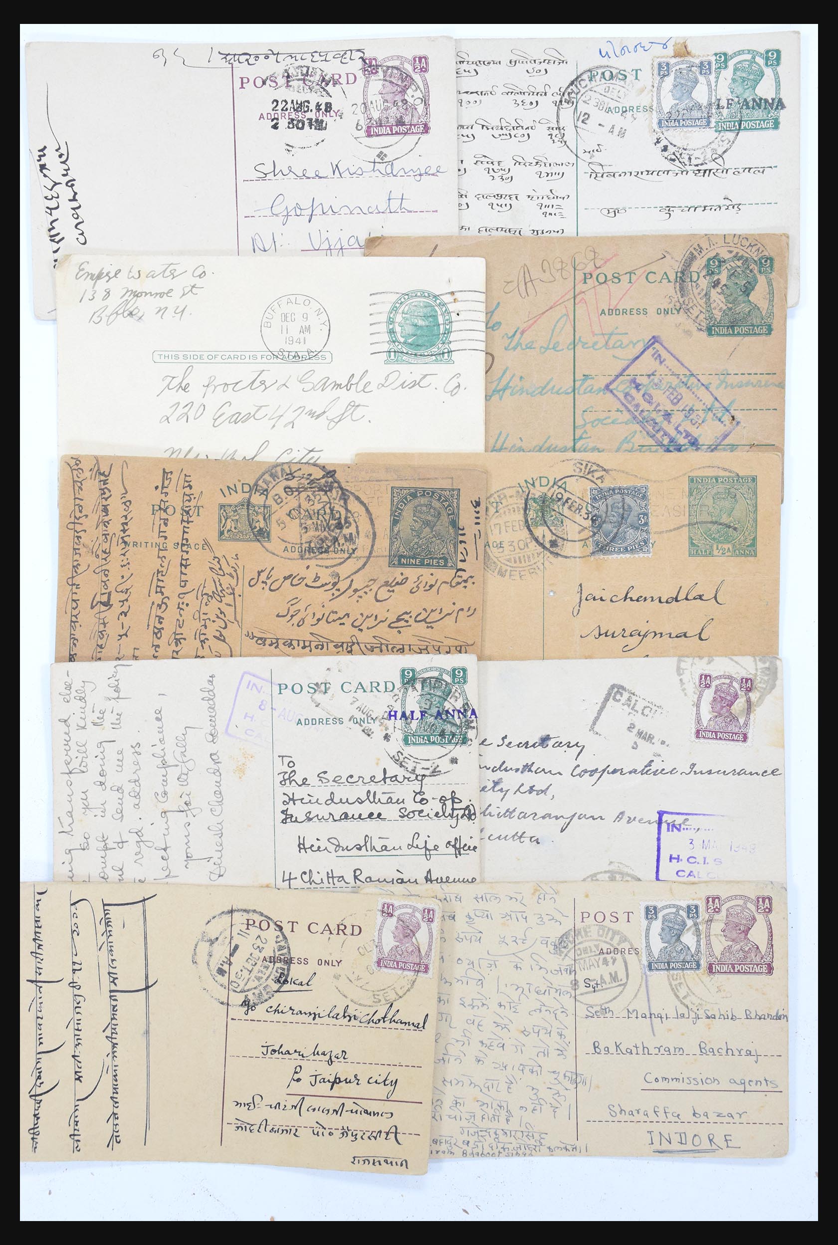 30686 612 - 30686 India en staten brieven 1900-1945.