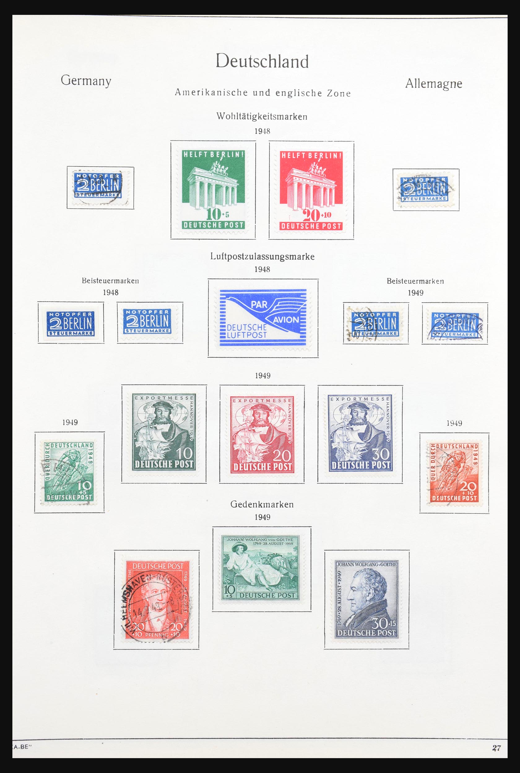 30801 010 - 30801 Bundespost 1949-1978.