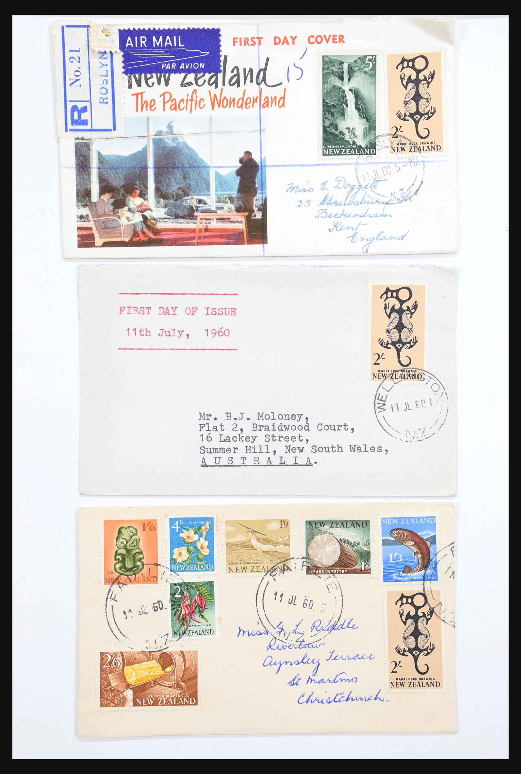 30821 001 - 30821 New Zealand FDC's 1960-1971.