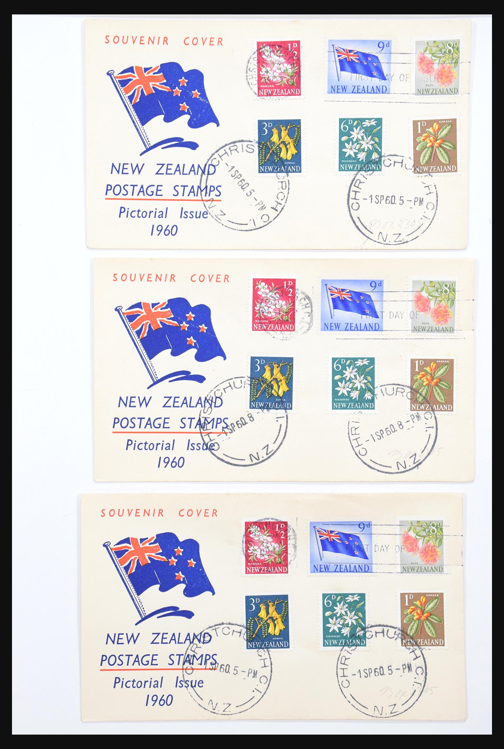 30821 003 - 30821 Nieuw Zeeland FDC's 1960-1971.