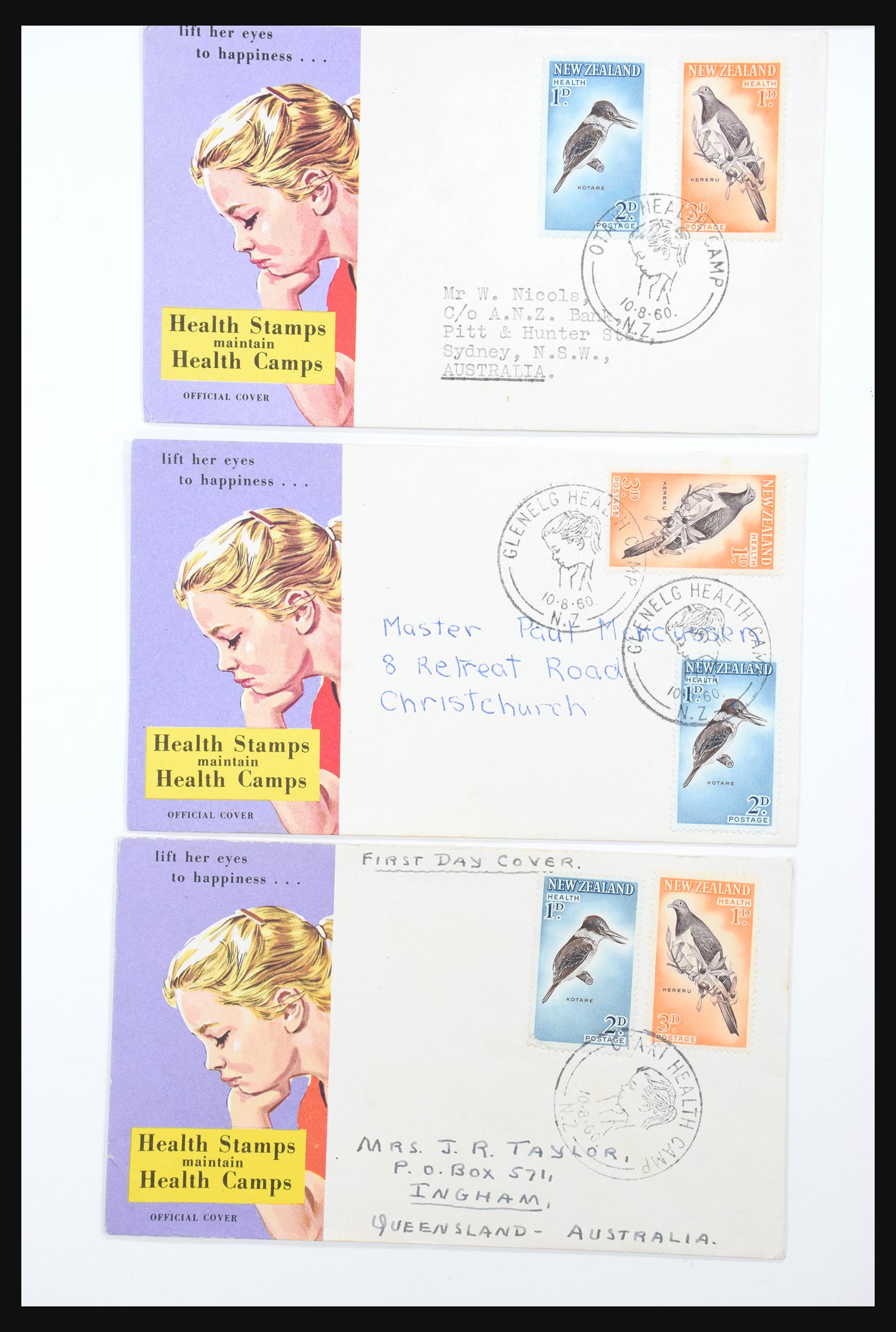 30821 010 - 30821 Nieuw Zeeland FDC's 1960-1971.