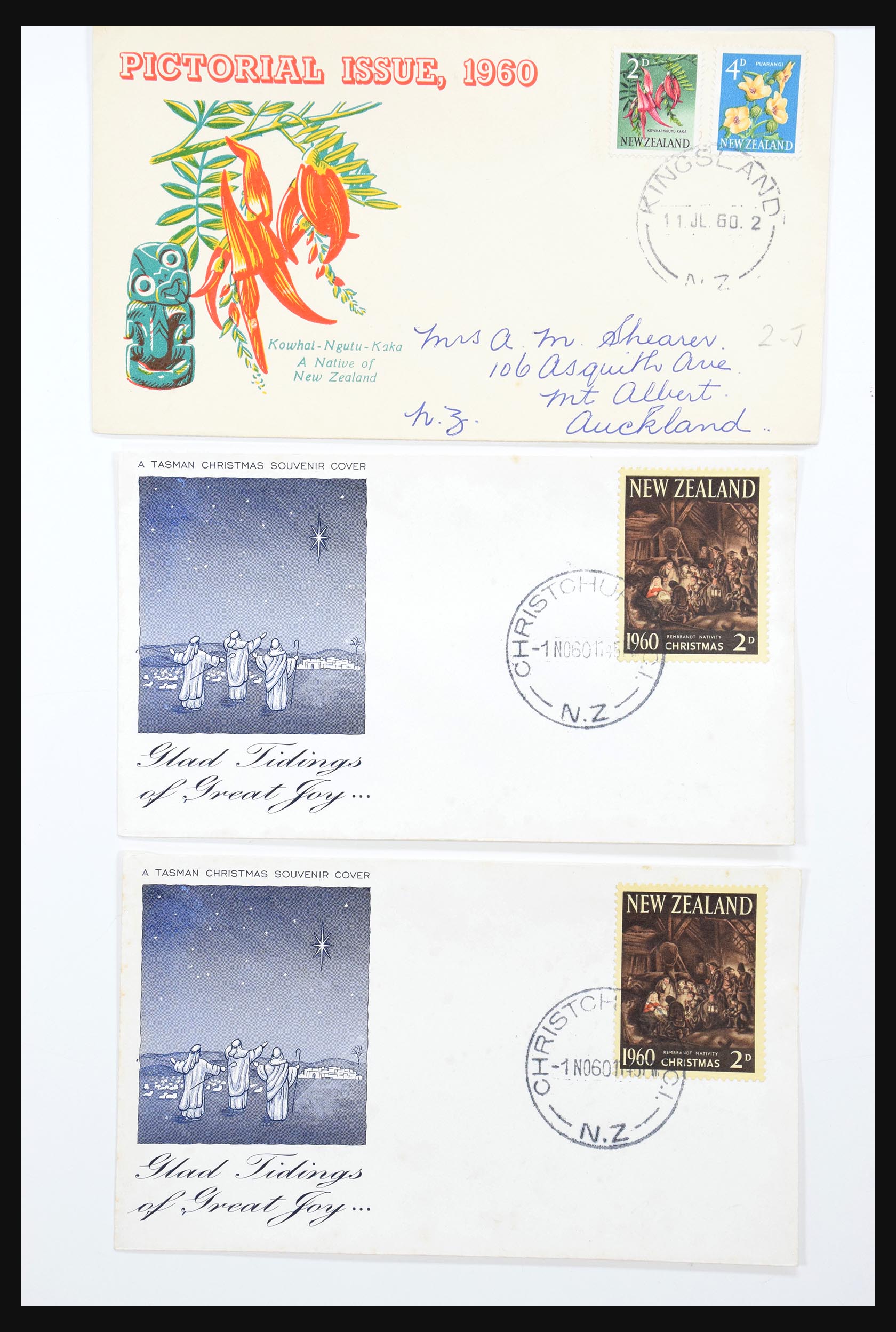 30821 013 - 30821 Nieuw Zeeland FDC's 1960-1971.