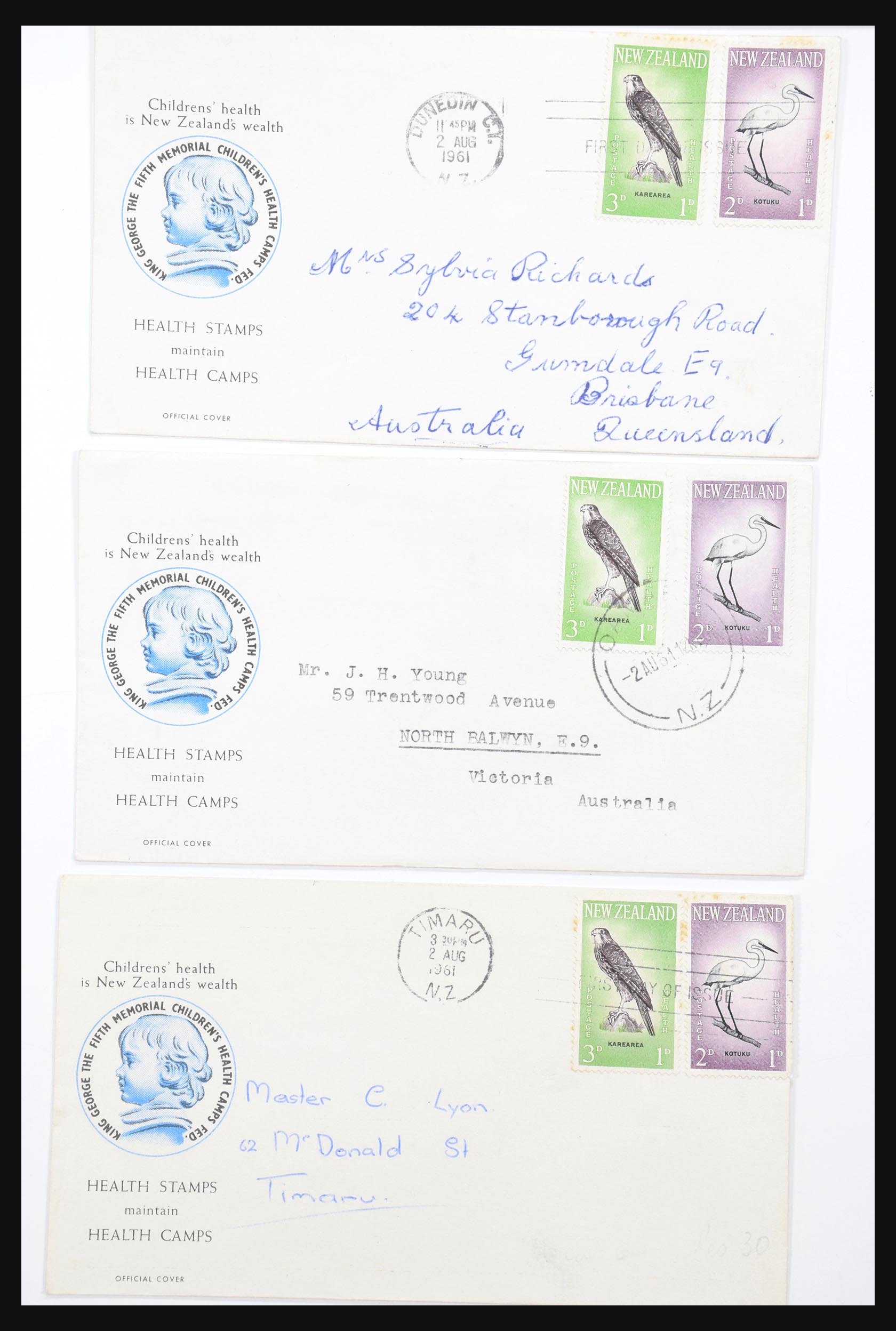 30821 019 - 30821 Nieuw Zeeland FDC's 1960-1971.