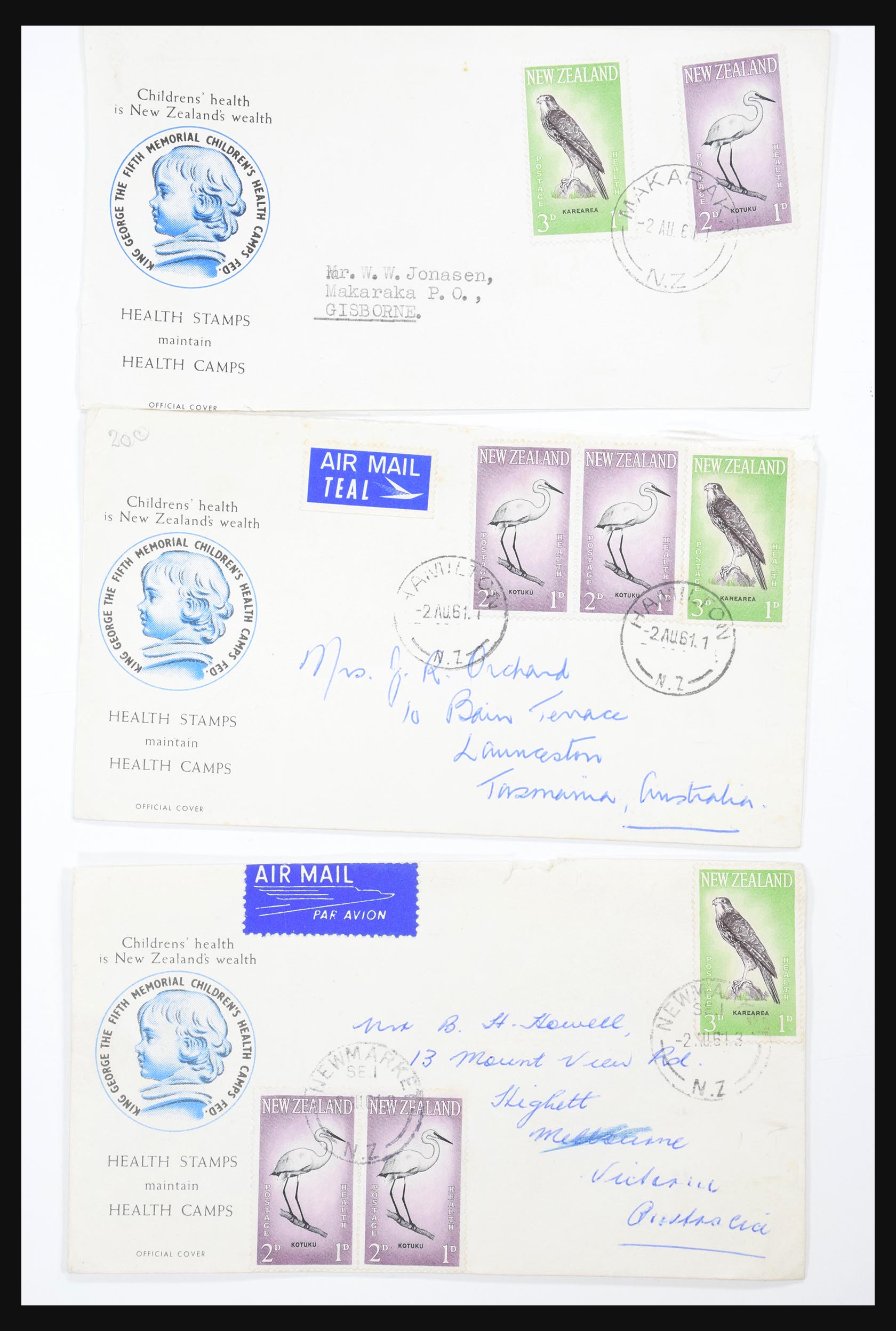 30821 021 - 30821 Nieuw Zeeland FDC's 1960-1971.