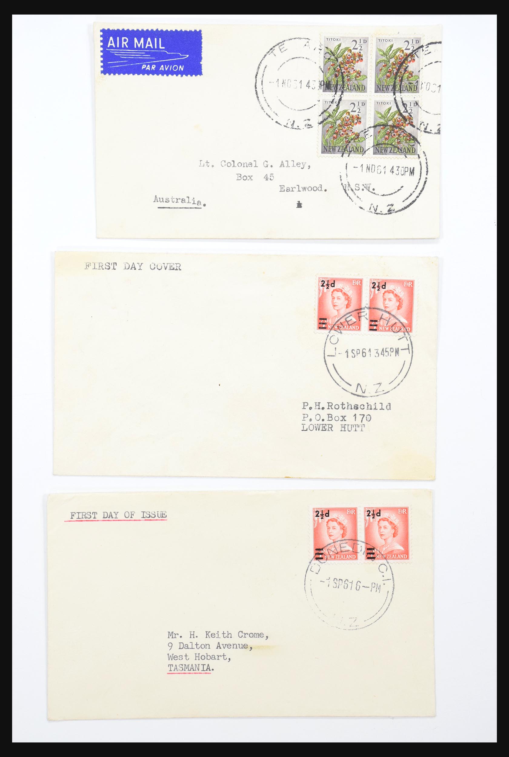 30821 023 - 30821 Nieuw Zeeland FDC's 1960-1971.