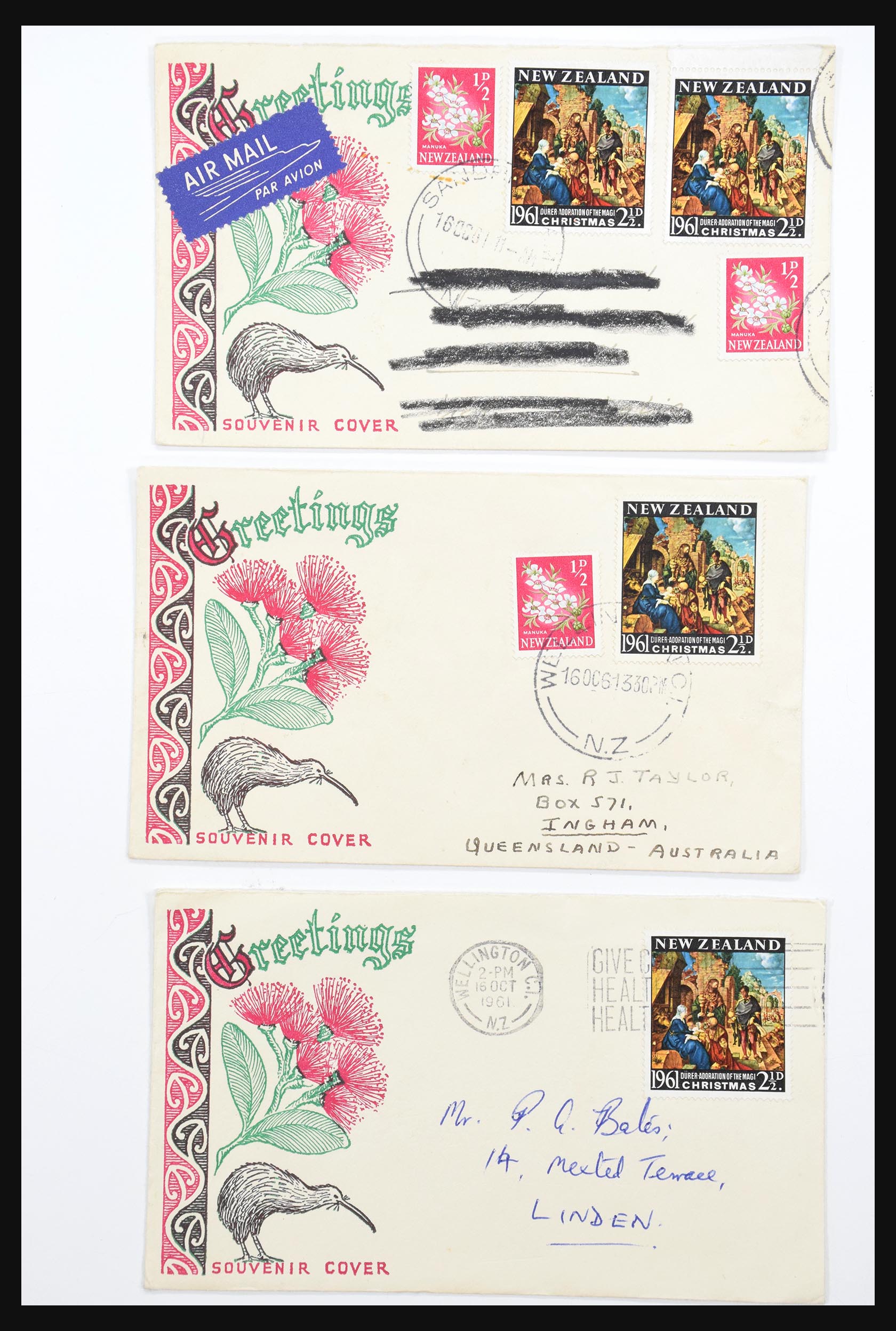 30821 028 - 30821 Nieuw Zeeland FDC's 1960-1971.