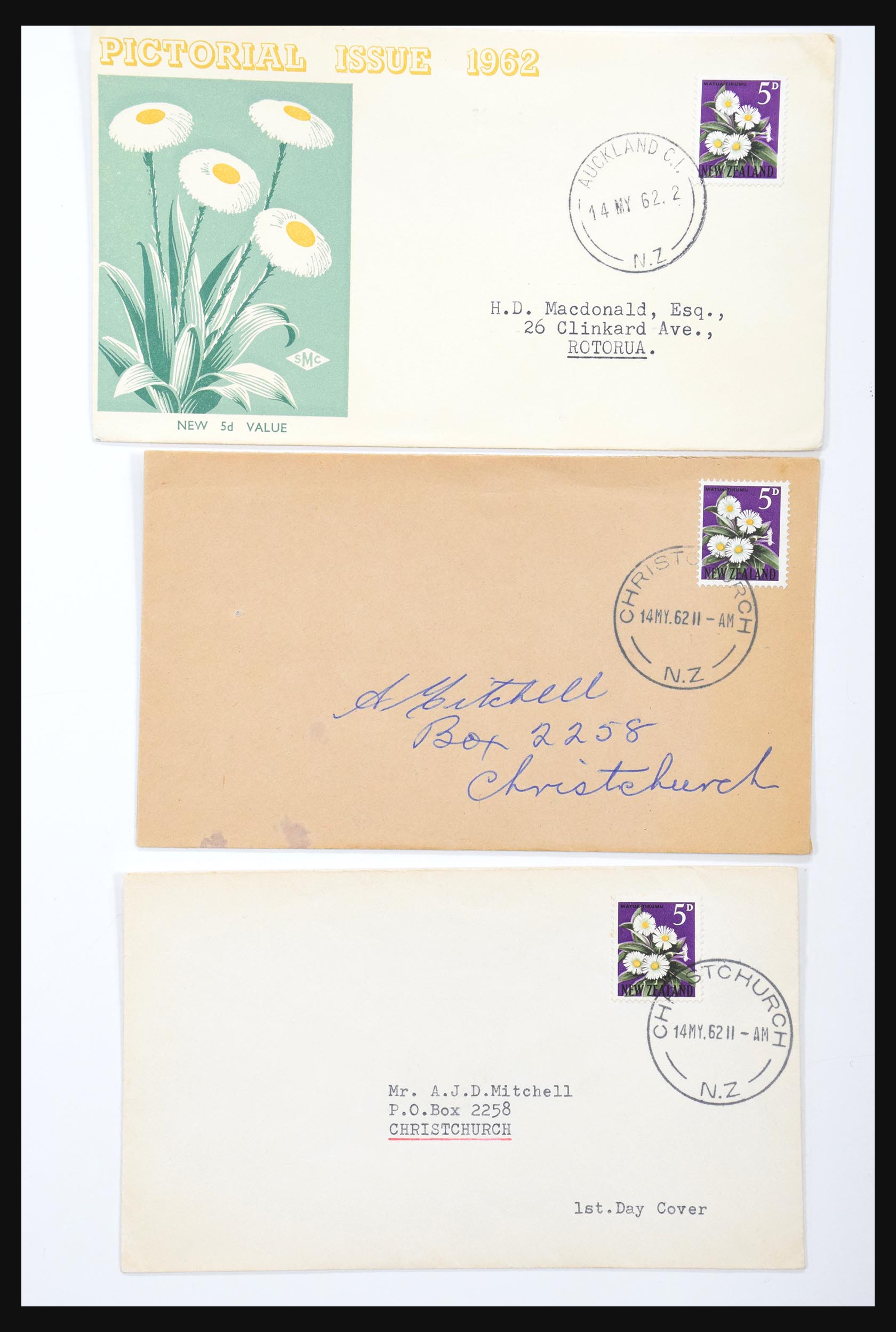 30821 031 - 30821 Nieuw Zeeland FDC's 1960-1971.