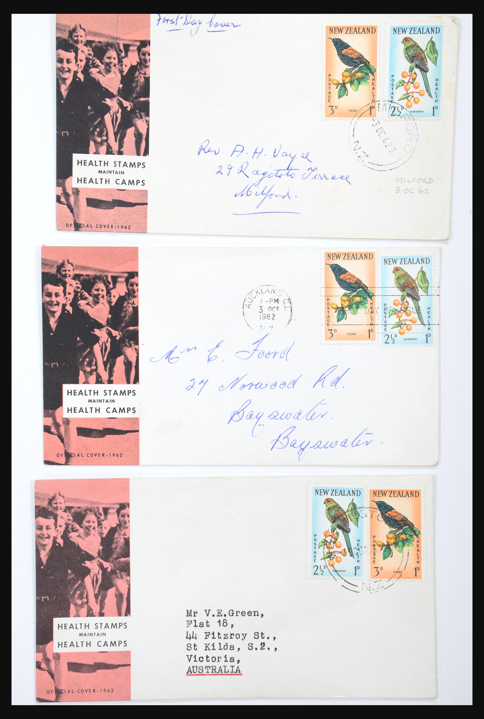 30821 034 - 30821 Nieuw Zeeland FDC's 1960-1971.