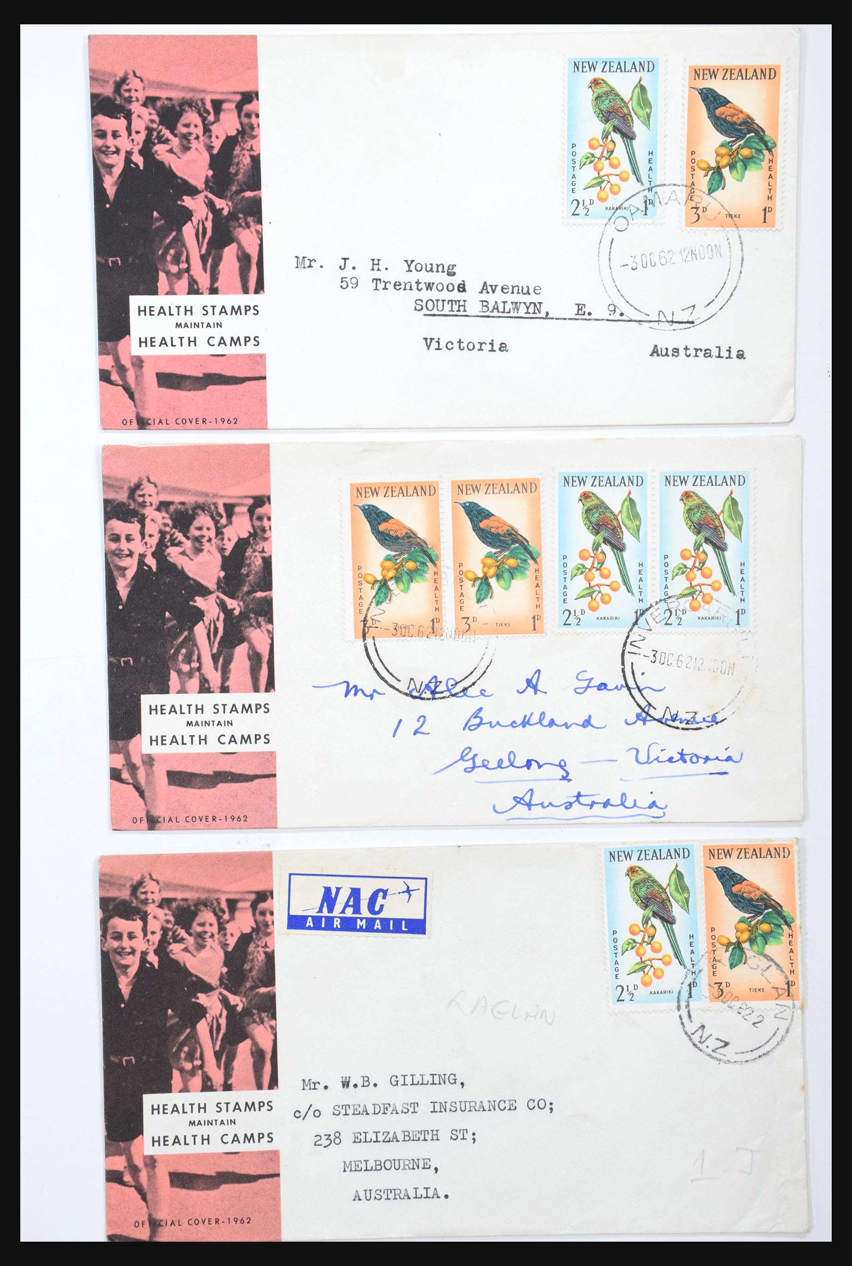 30821 035 - 30821 Nieuw Zeeland FDC's 1960-1971.