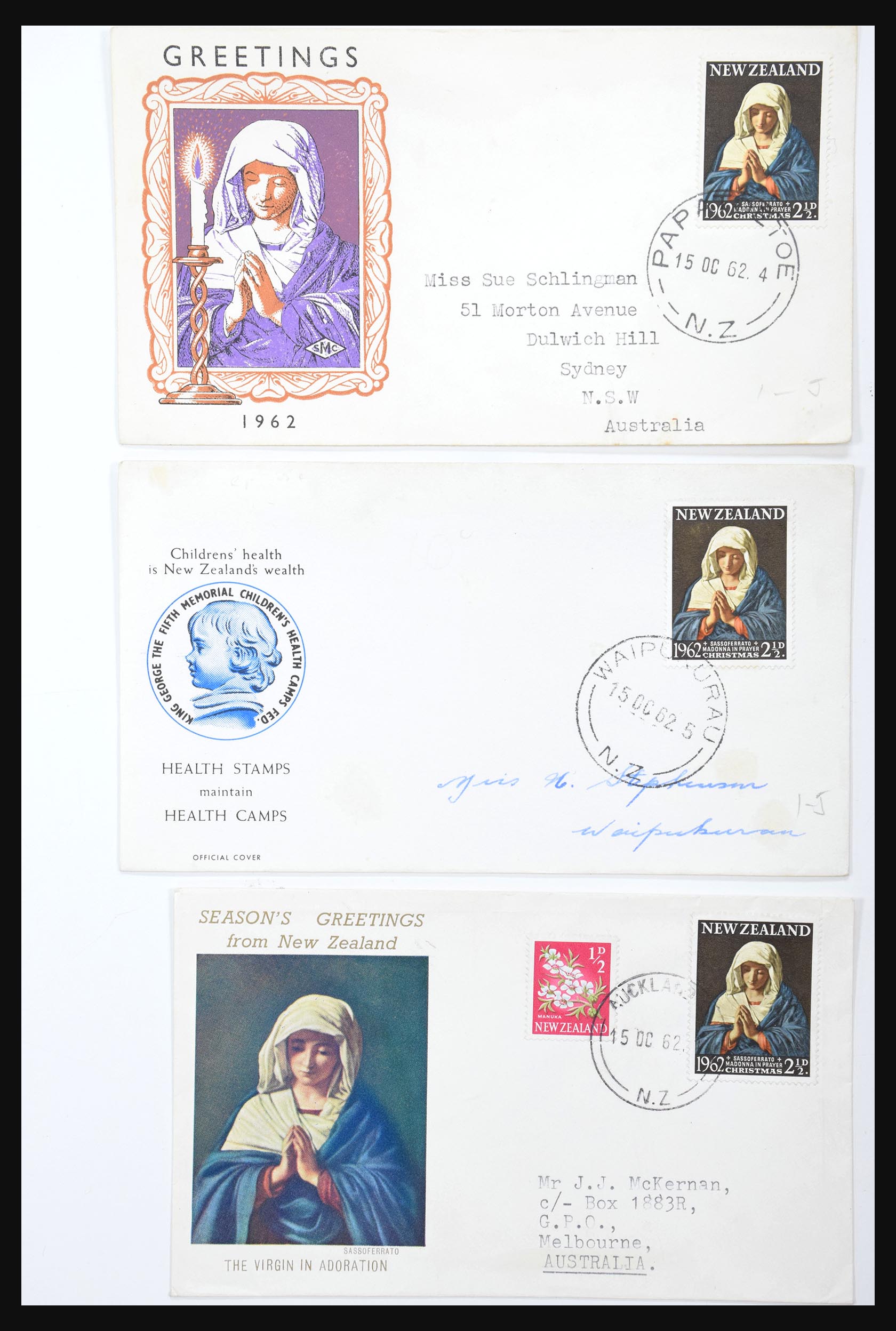 30821 042 - 30821 Nieuw Zeeland FDC's 1960-1971.