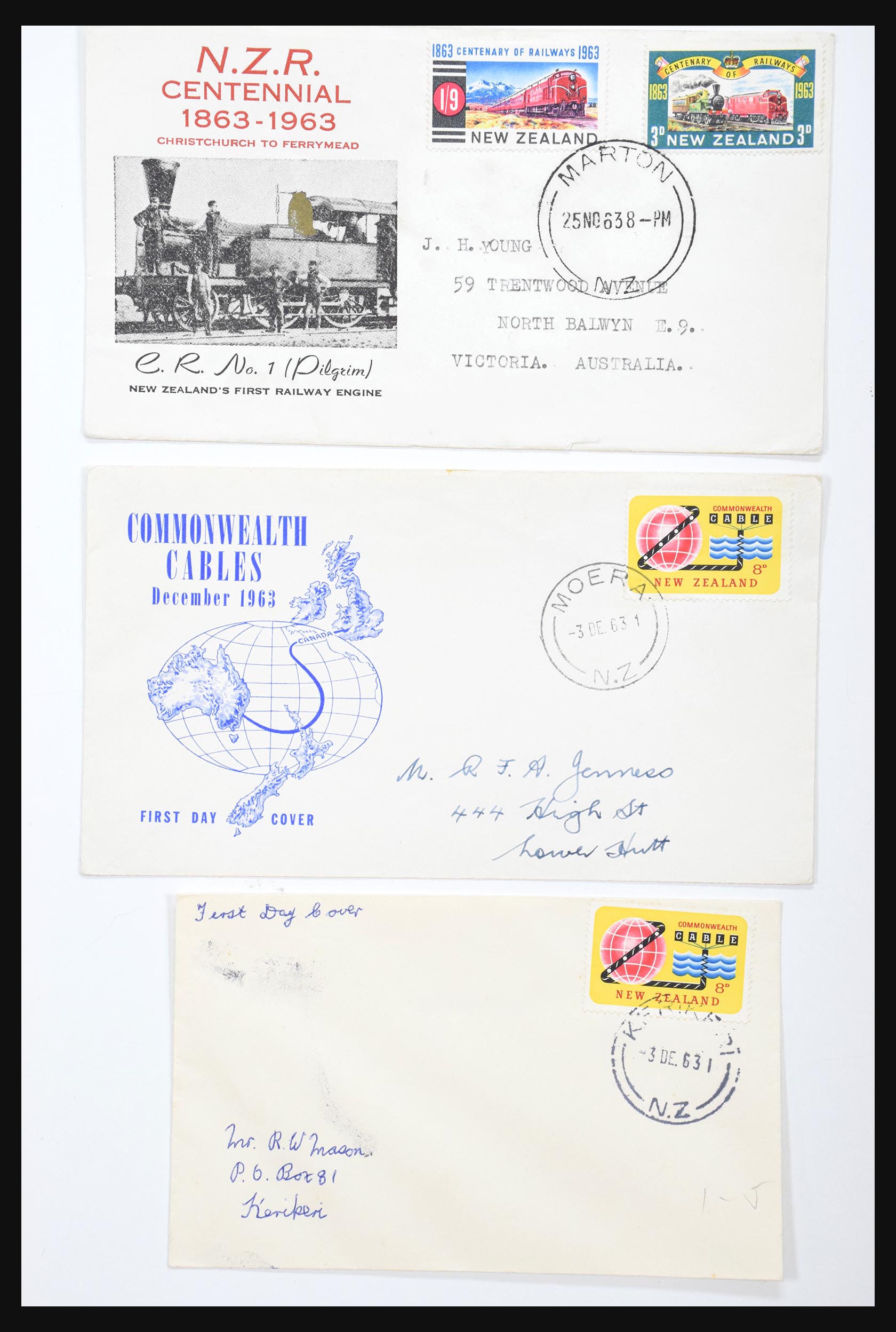 30821 046 - 30821 Nieuw Zeeland FDC's 1960-1971.