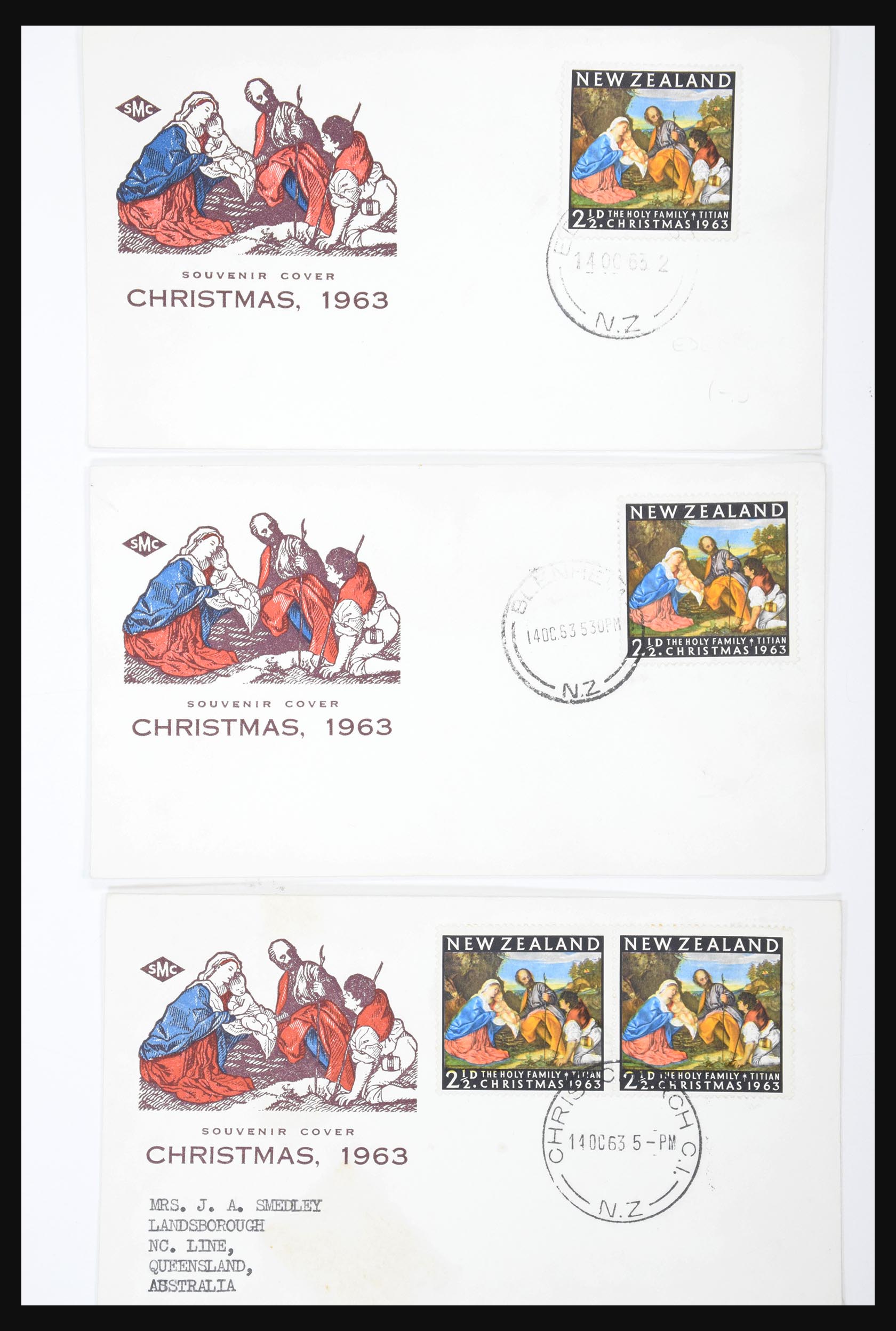 30821 054 - 30821 Nieuw Zeeland FDC's 1960-1971.