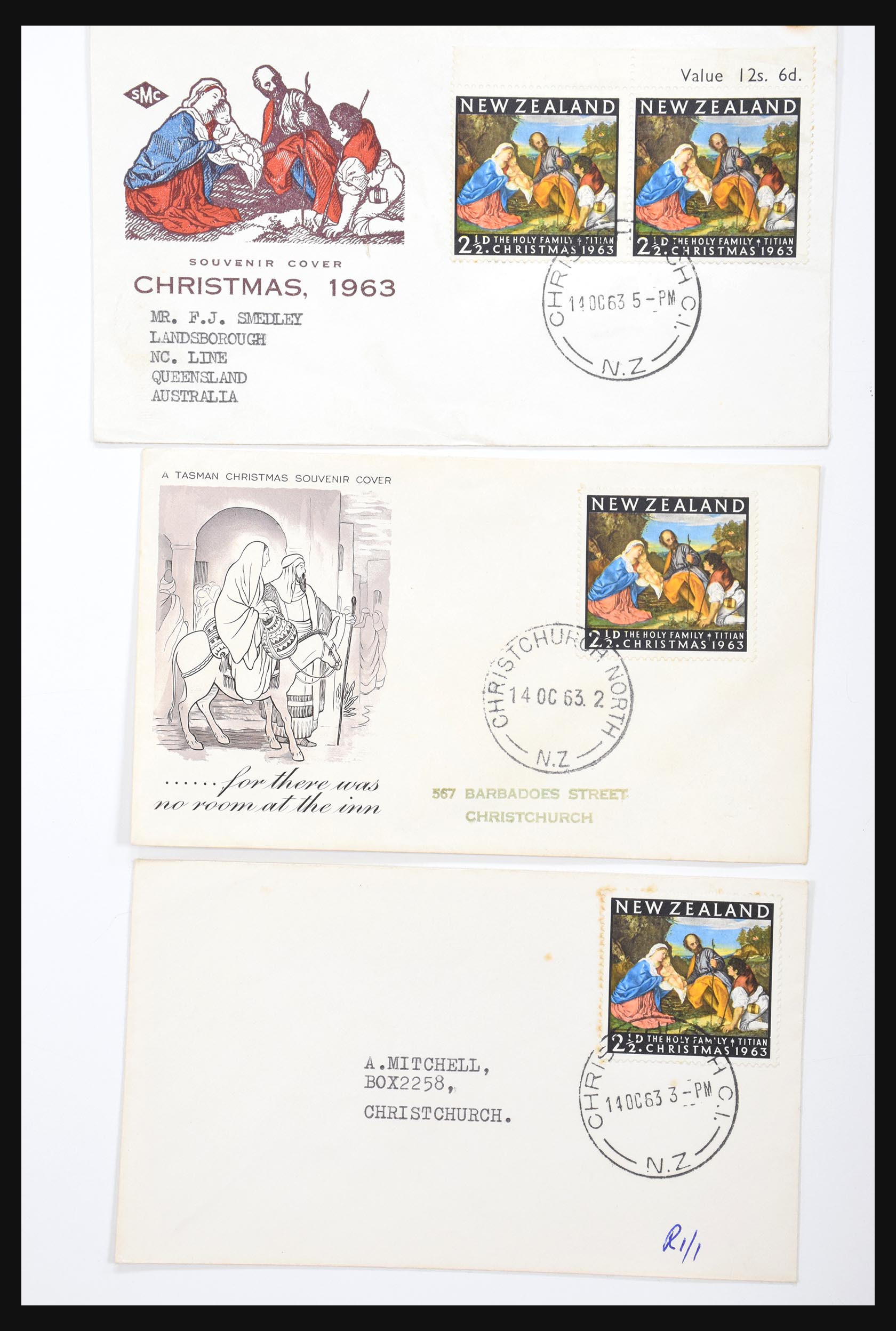 30821 055 - 30821 Nieuw Zeeland FDC's 1960-1971.