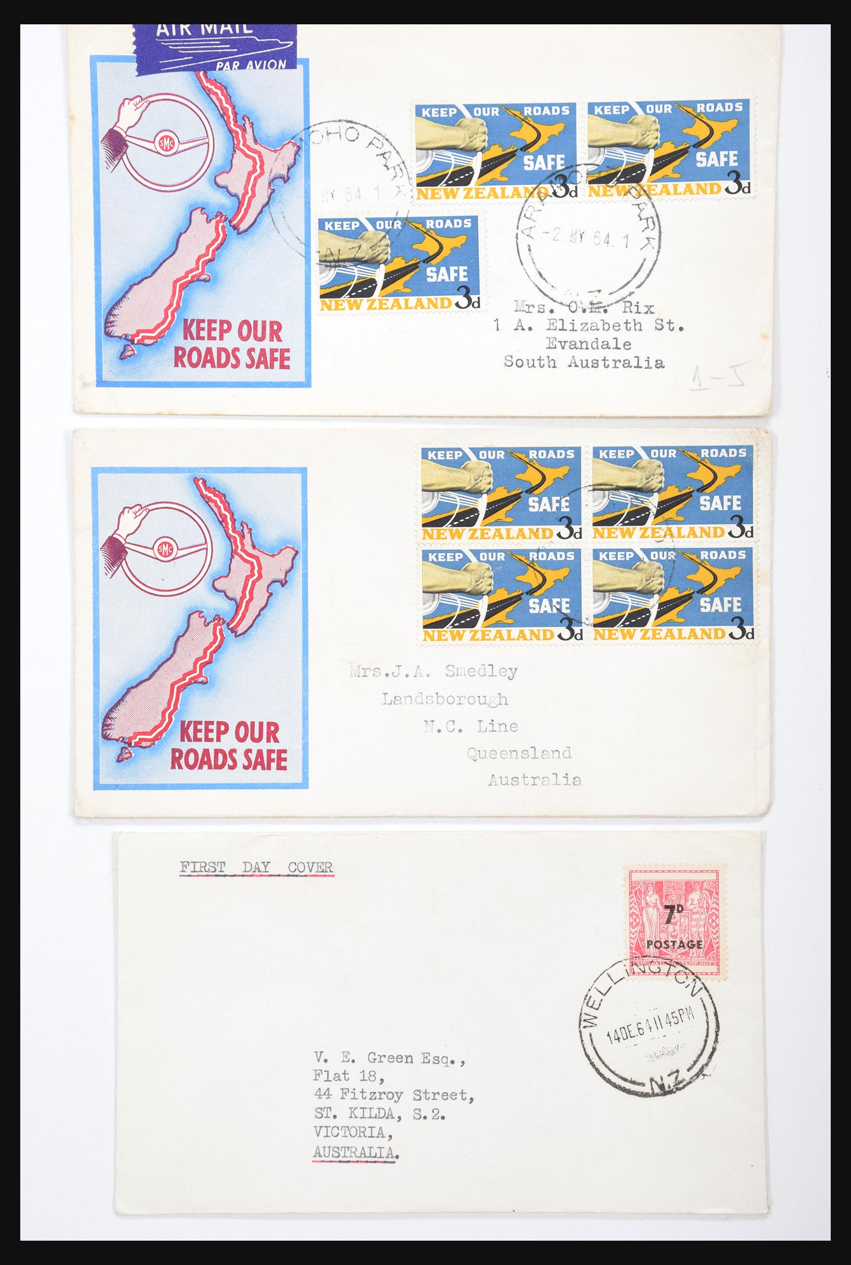 30821 057 - 30821 Nieuw Zeeland FDC's 1960-1971.